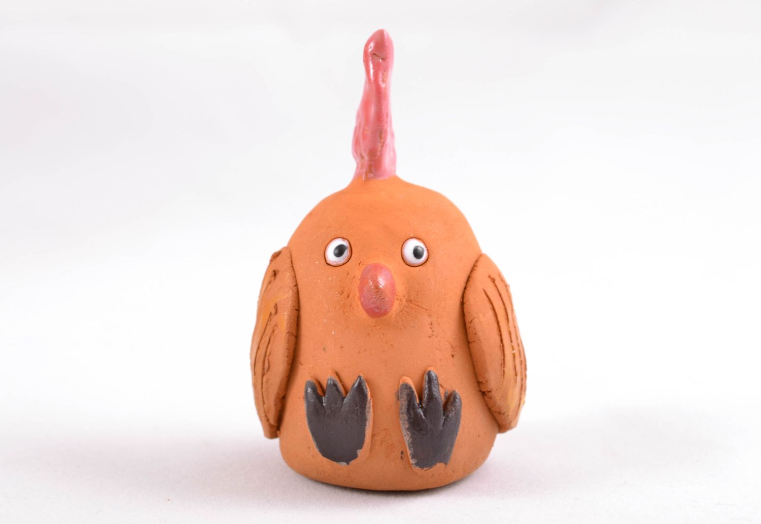 Handmade clay statuette Chicken photo 3