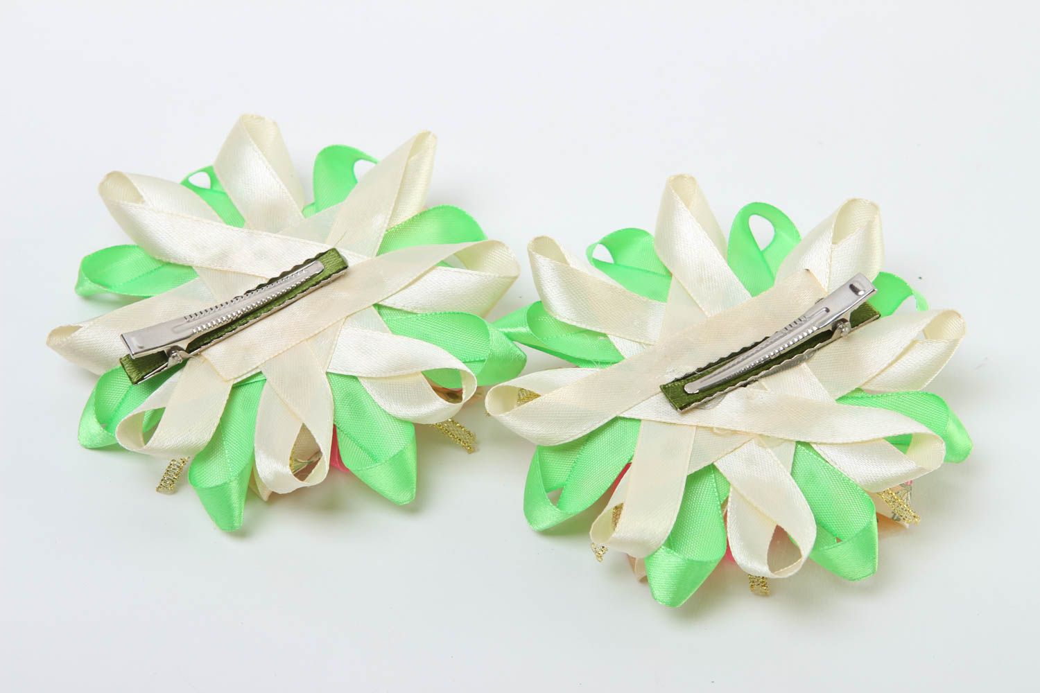 Unusual handmade flower barrette hair clip elegant hair best gifts for her photo 4