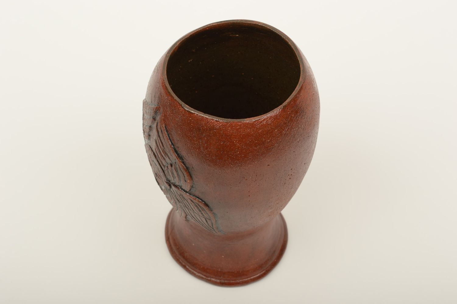 Beautiful handmade ceramic glass clay goblet beautiful pottery table setting photo 4