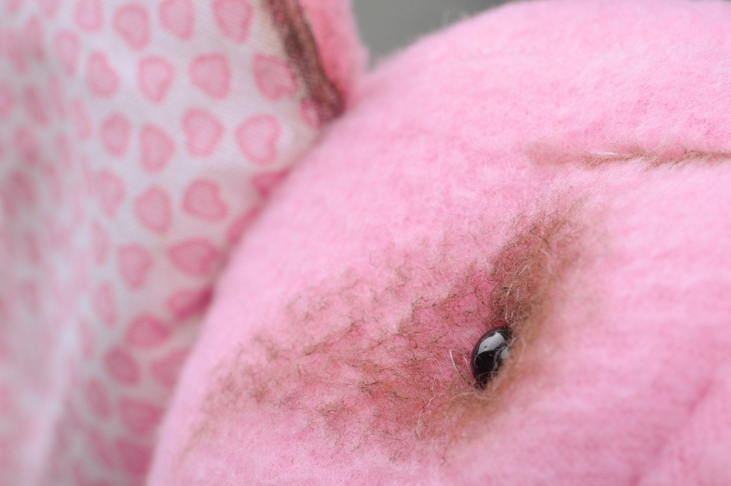 Peluche artesanal Elefante rosado foto 4
