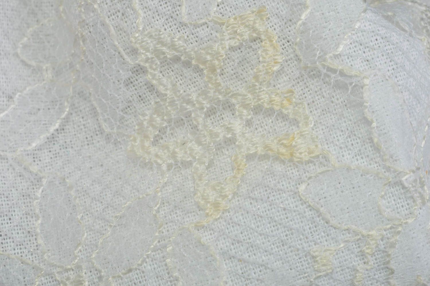 Poupée ange en tissu et argile faite main blanche décorative à suspendre photo 5