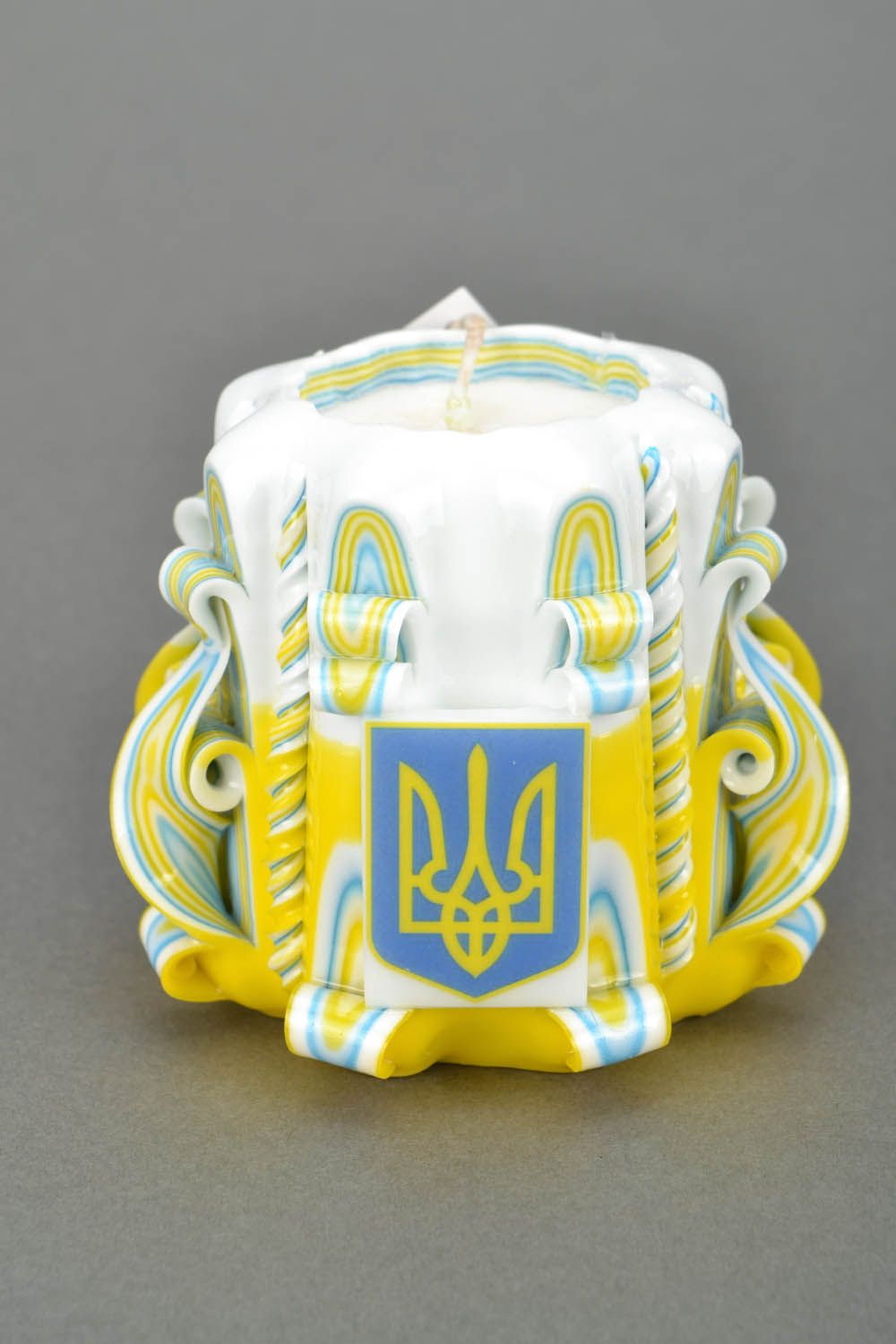 Bougie décorative Blason de l'Ukraine en paraffine photo 3