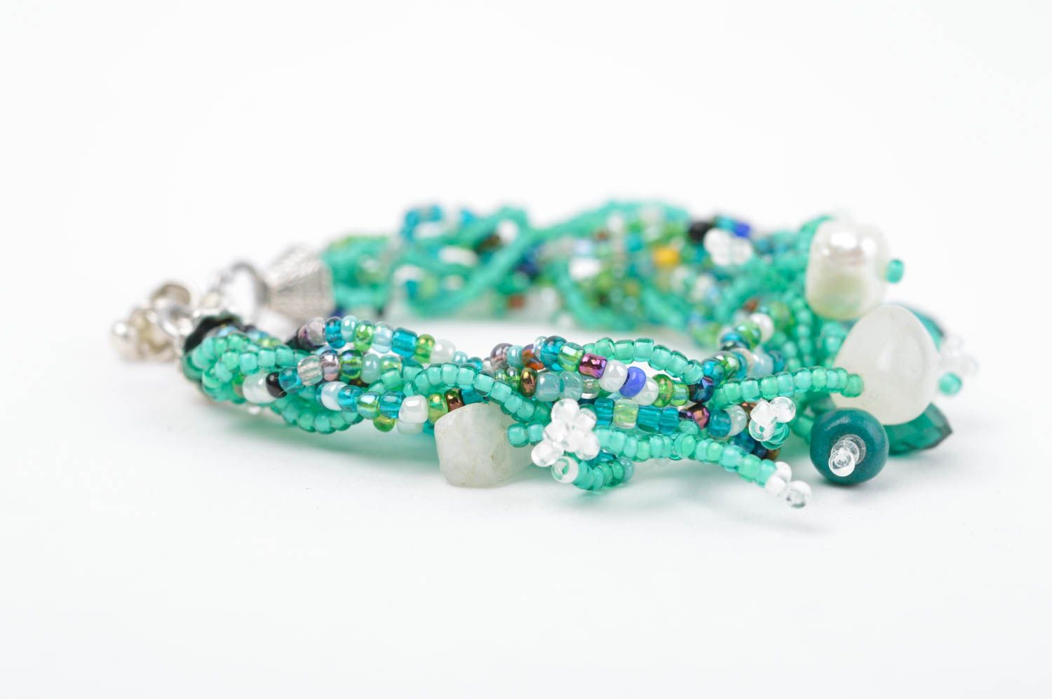Handmade seed beads bracelet stylish bracelet woven bracelet beaded jewelry photo 3