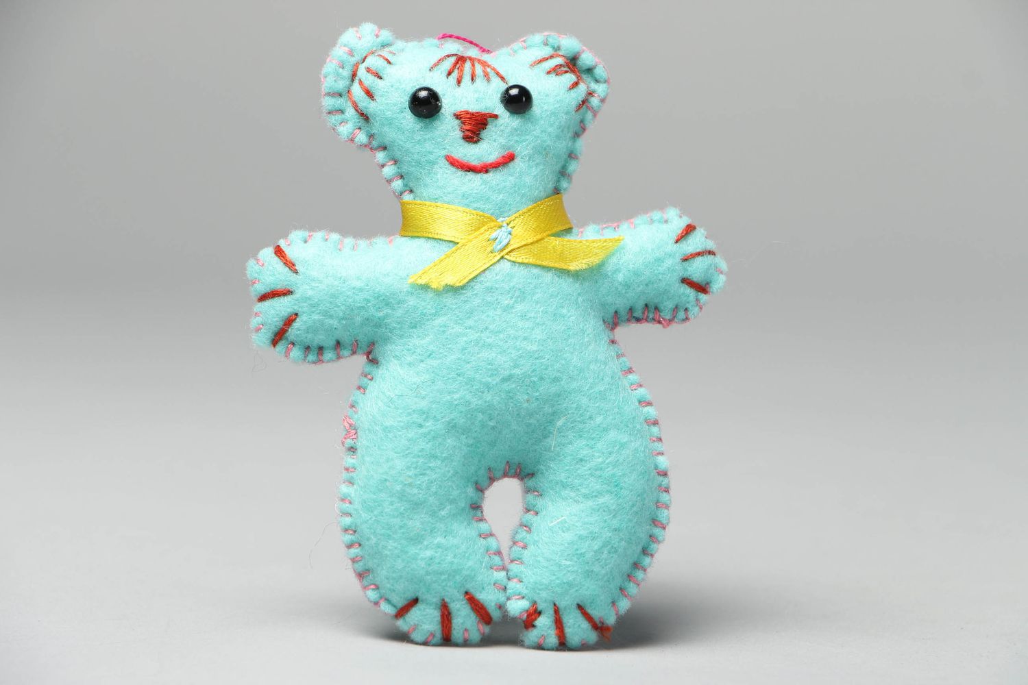 Soft toy made of felt Blue Bear photo 1