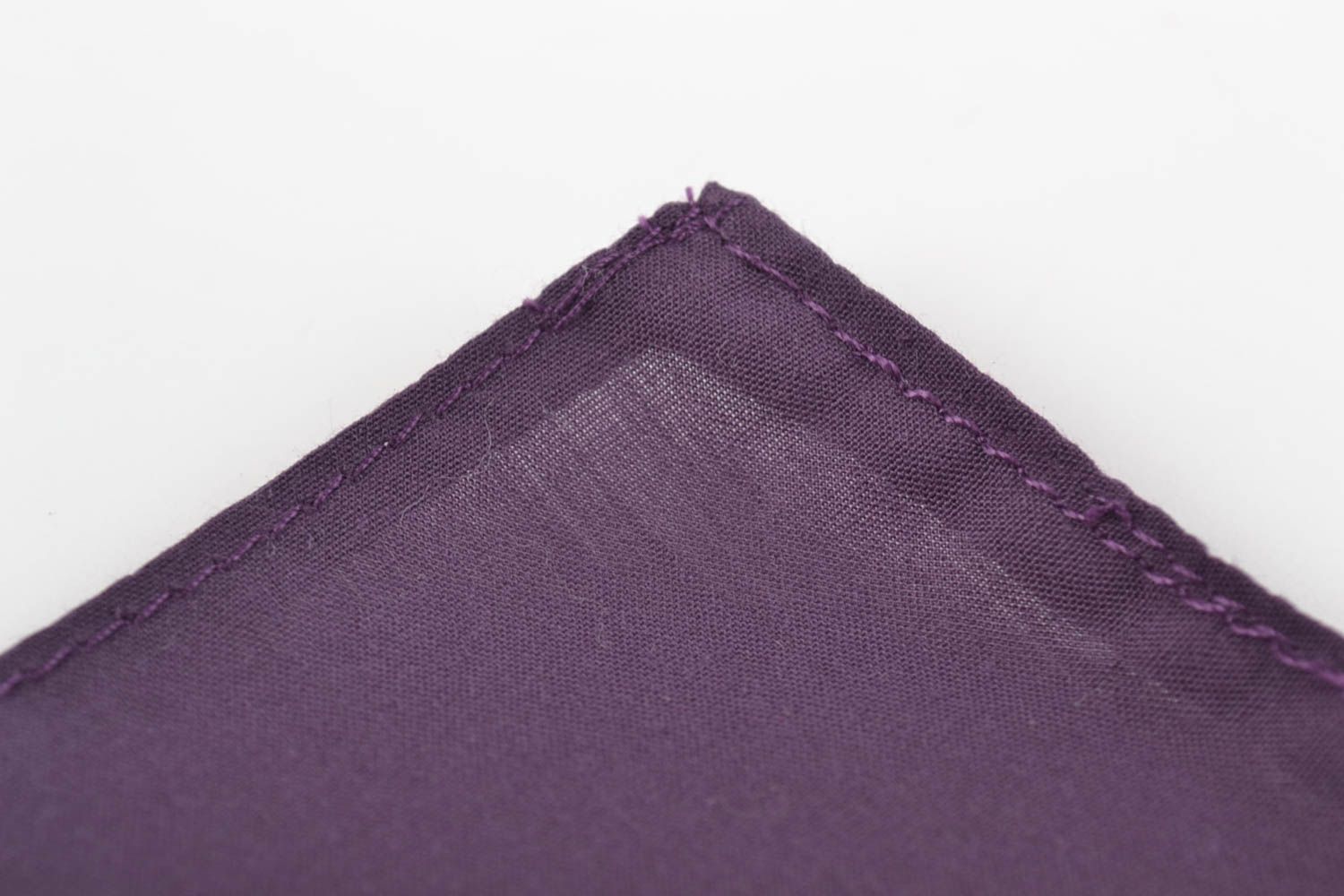 Нагрудный платок из коттона фиолетовый мужской аксессуар ручной работы фото 2