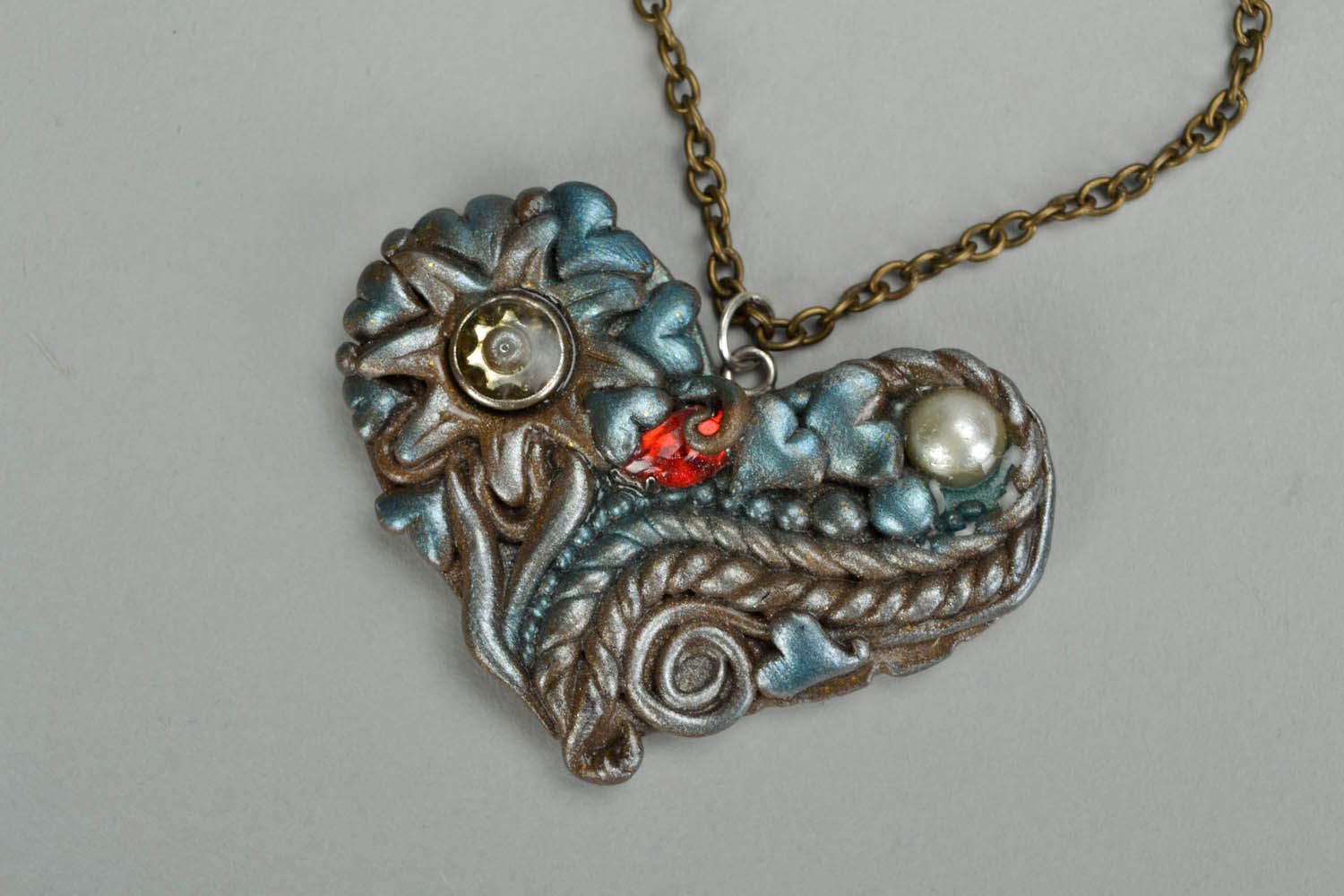Pendant with chain Heart photo 3