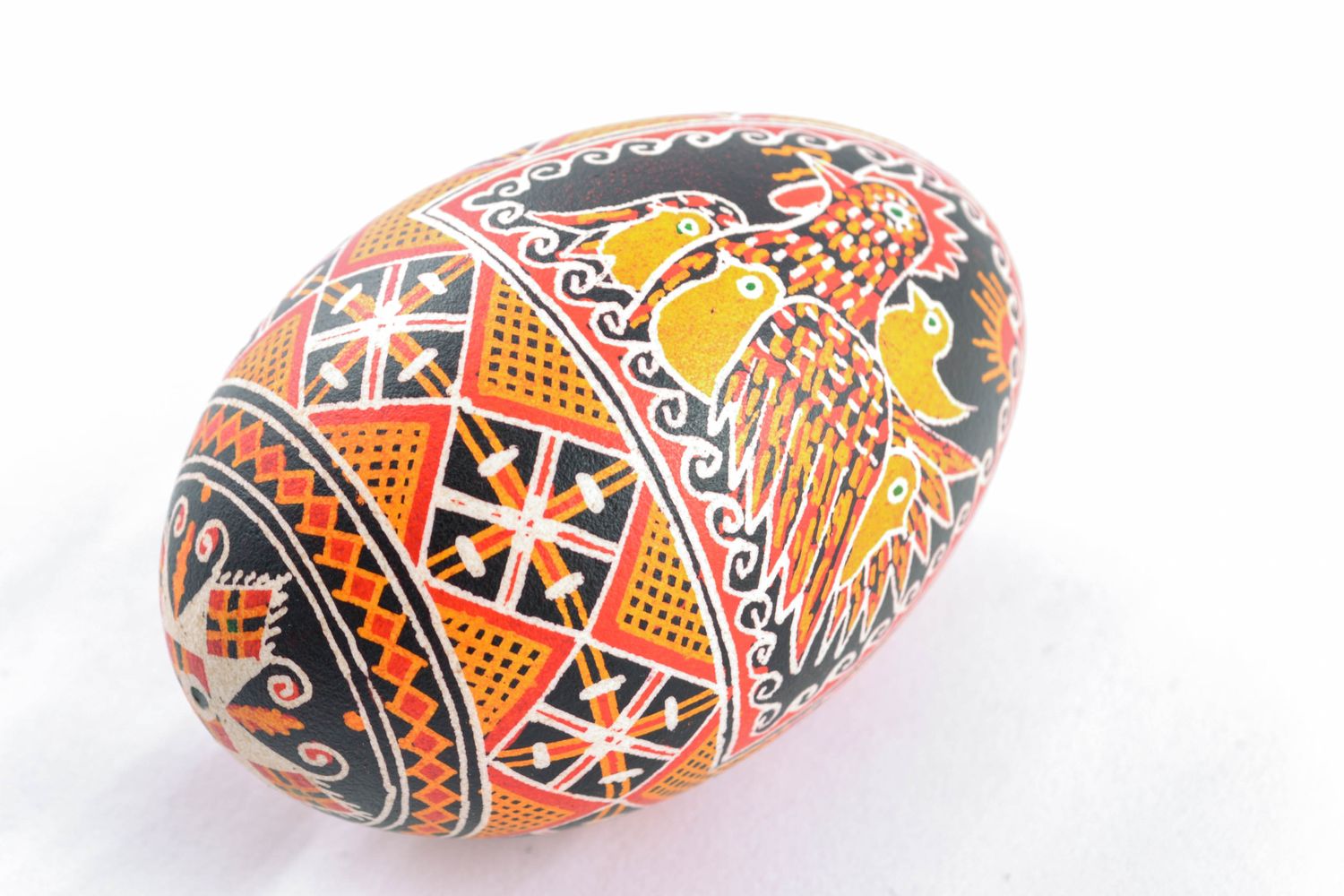Handmade painted goose egg photo 3