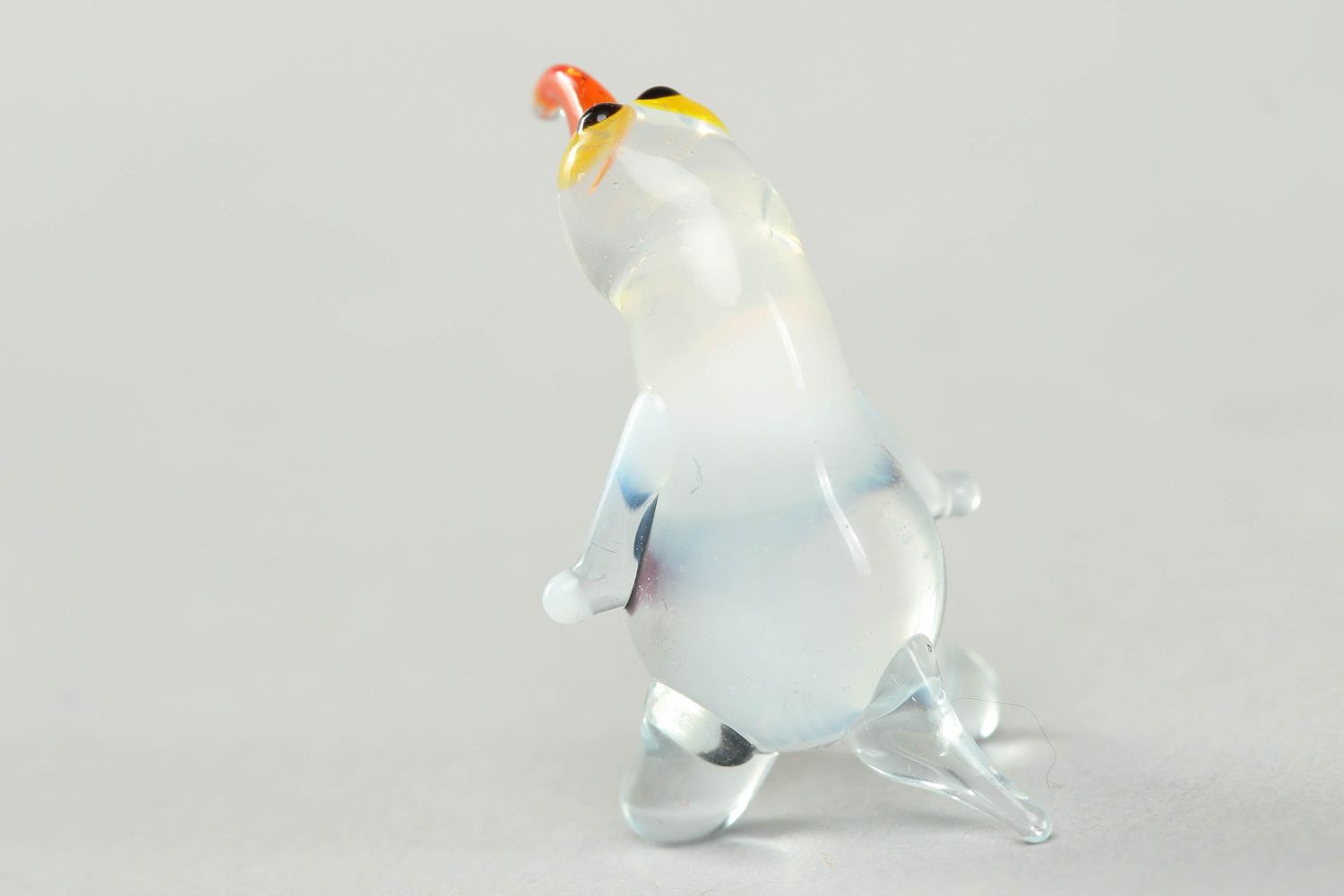 Figurine en verre au chalumeau artisanale Pingouin photo 3