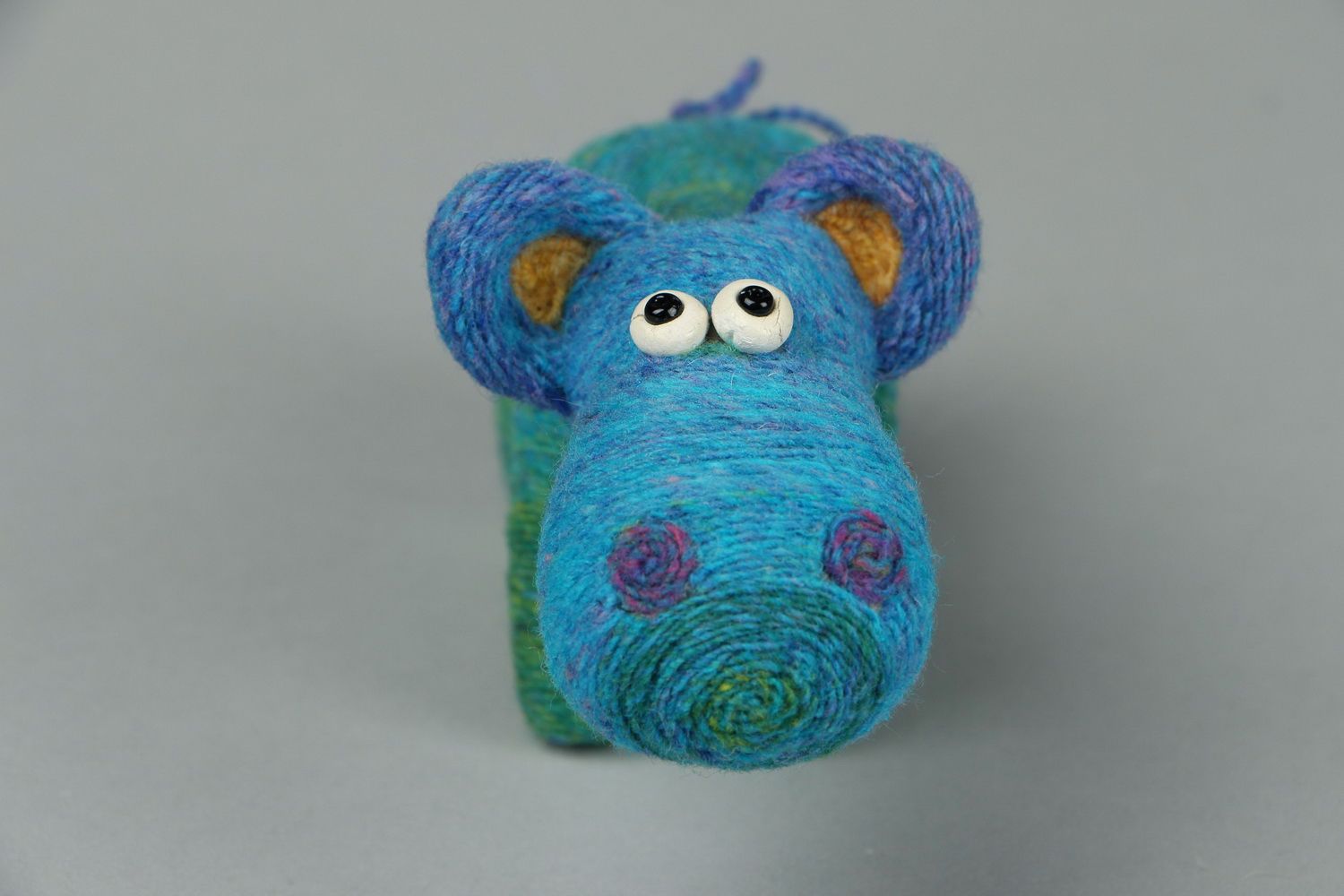 Brinquedo de lã	Hipopótamo foto 3