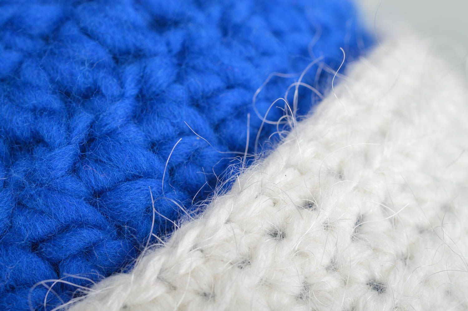 Bonnet bleu Chapeau bébé fait main Accessoires tricot au crochet cadeau photo 4