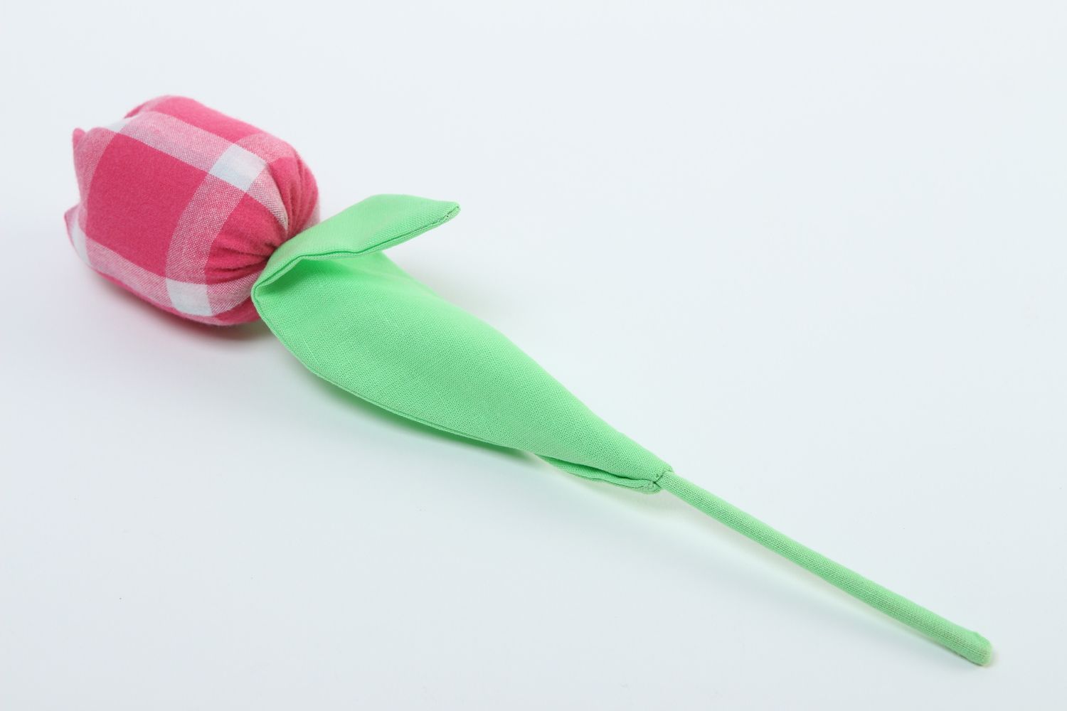 Flor de tela hecha a mano tulipán artificial rosado elemento decorativo foto 4