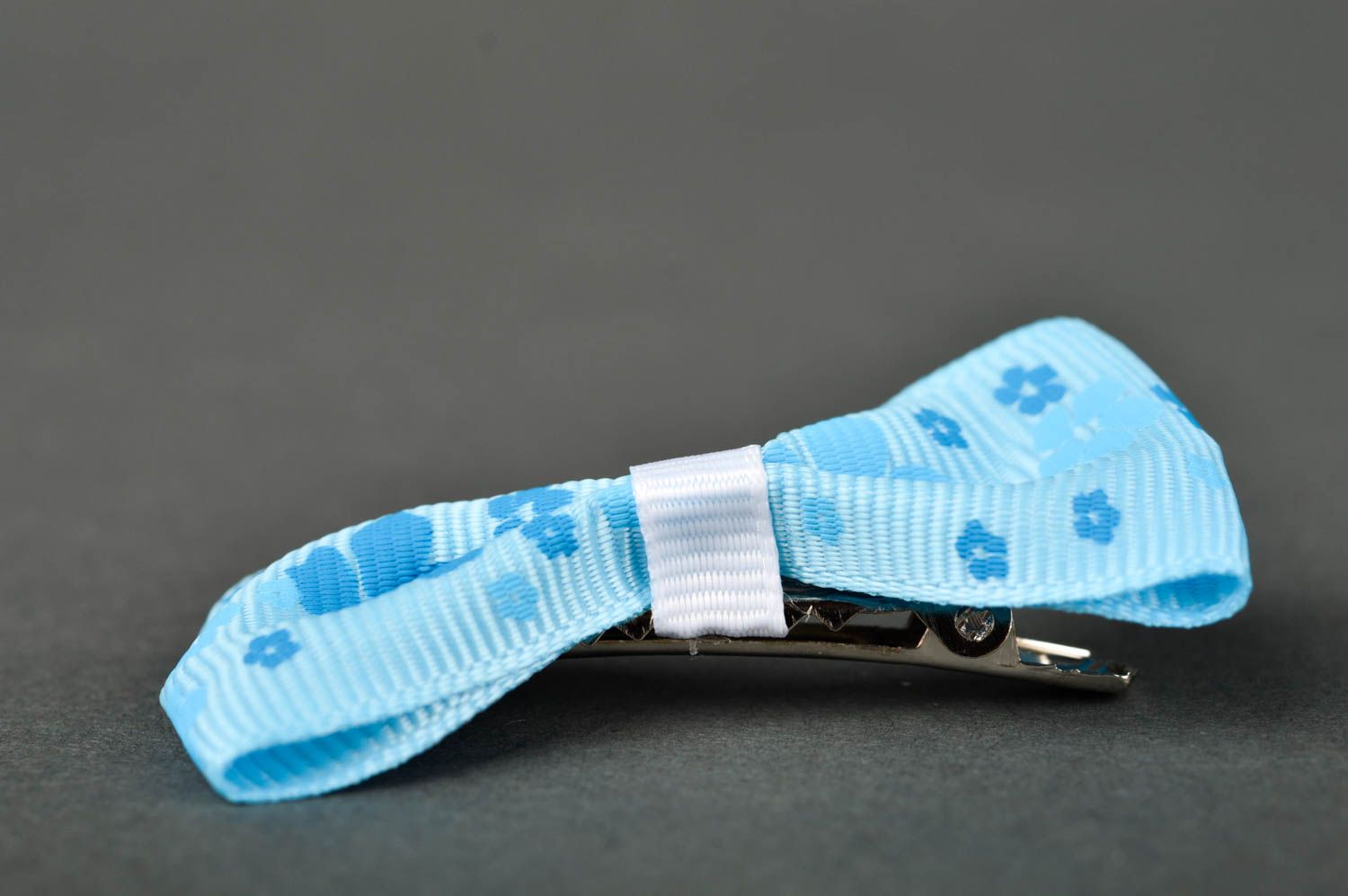 Frisur Haarspange handmade Schleifen Haarspange in Blau originelles Geschenk  foto 5