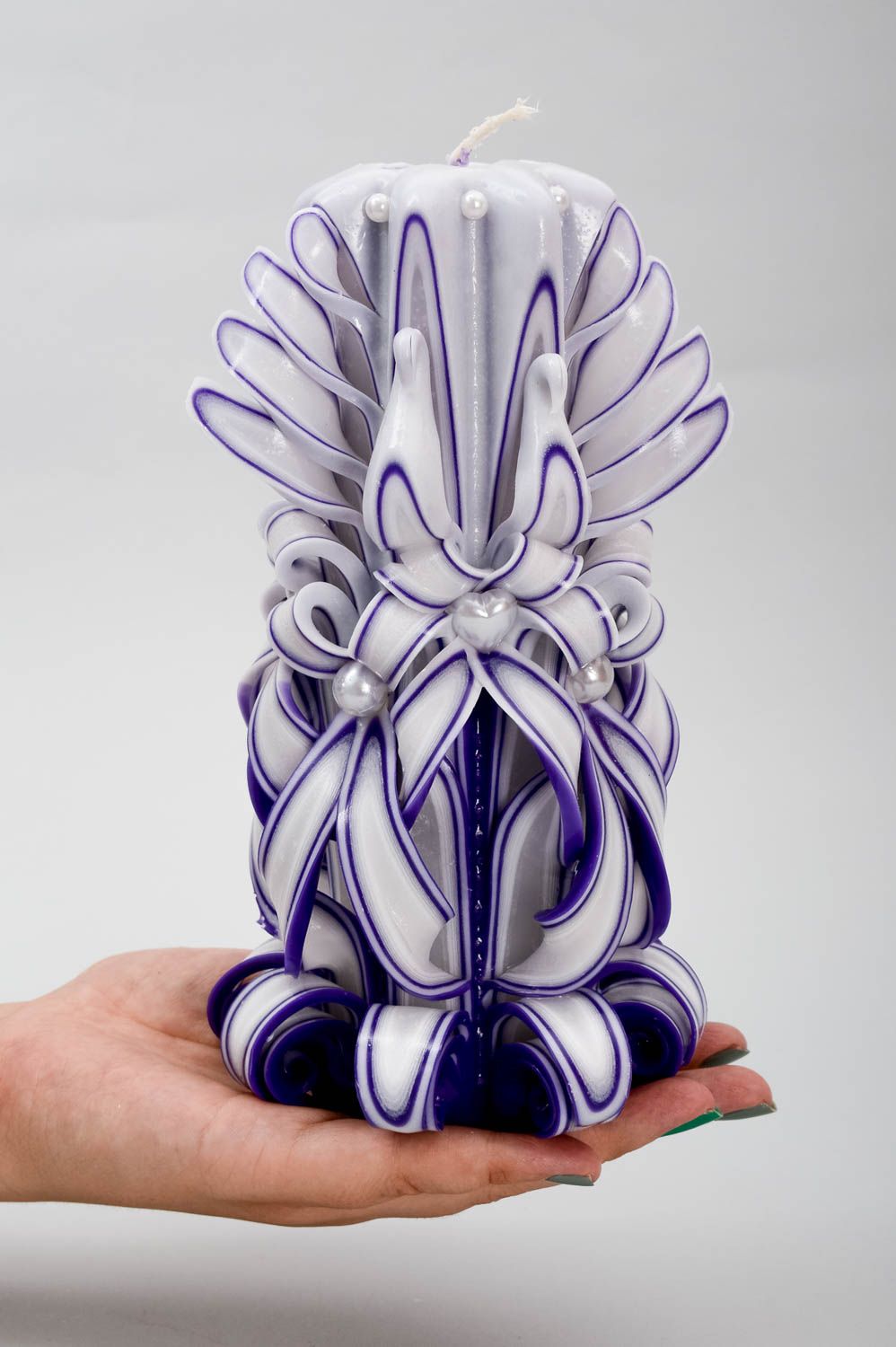 Vela de parafina hecha a mano hermosa elemento decorativo regalo original foto 5