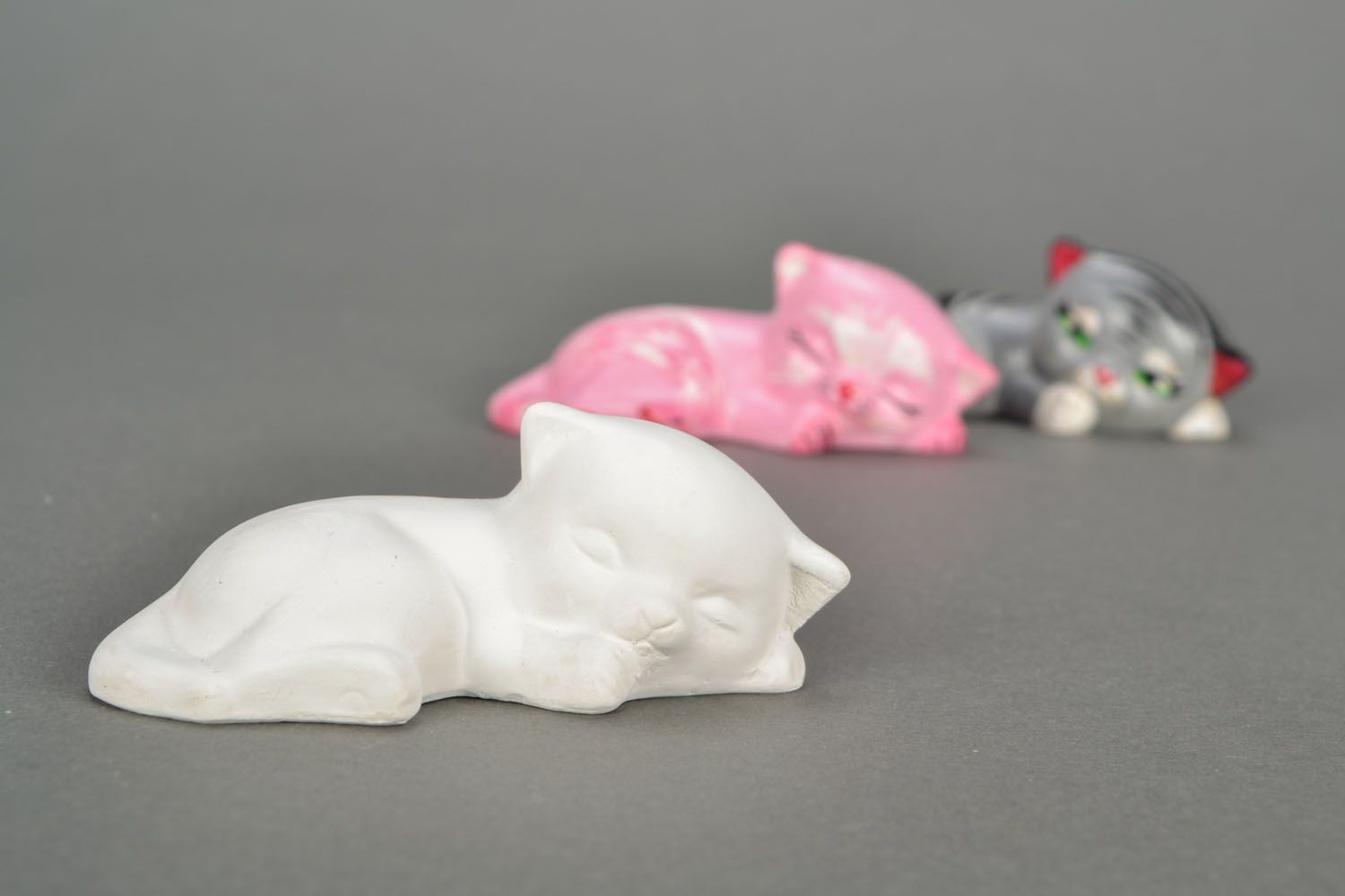 Plaster figurine for painting Cat photo 1