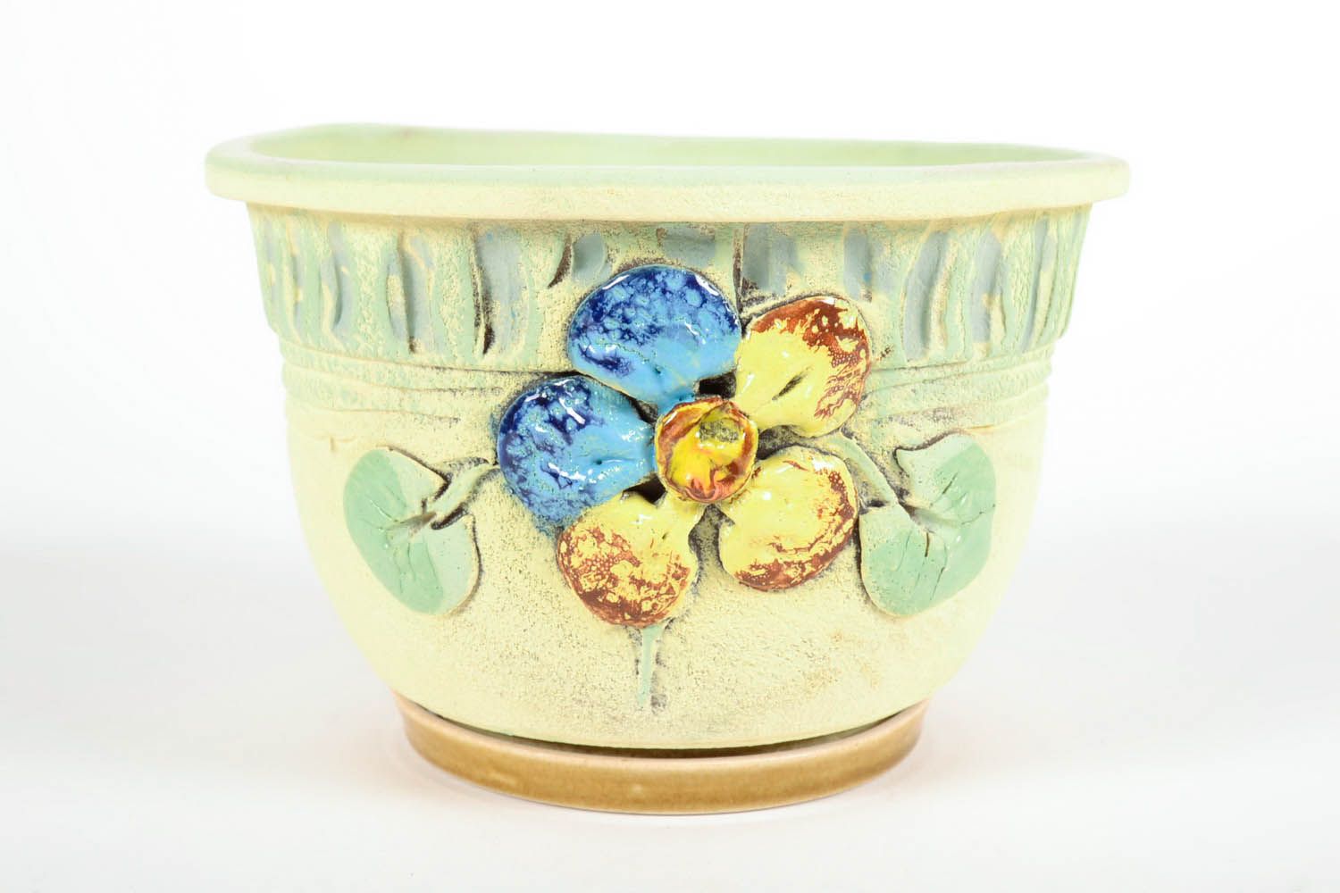 Керамический вазон цветочный Вирджиния фото 2