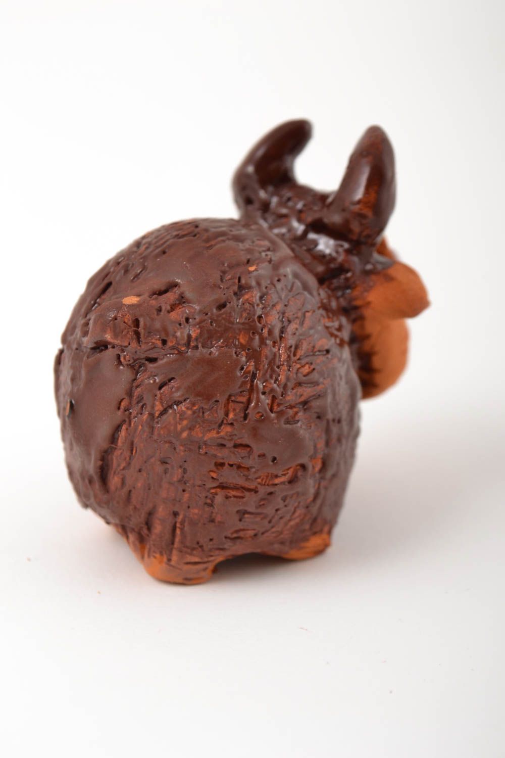 Figurina fatta a mano statuina in ceramica souvenir animaletto in terracotta foto 2