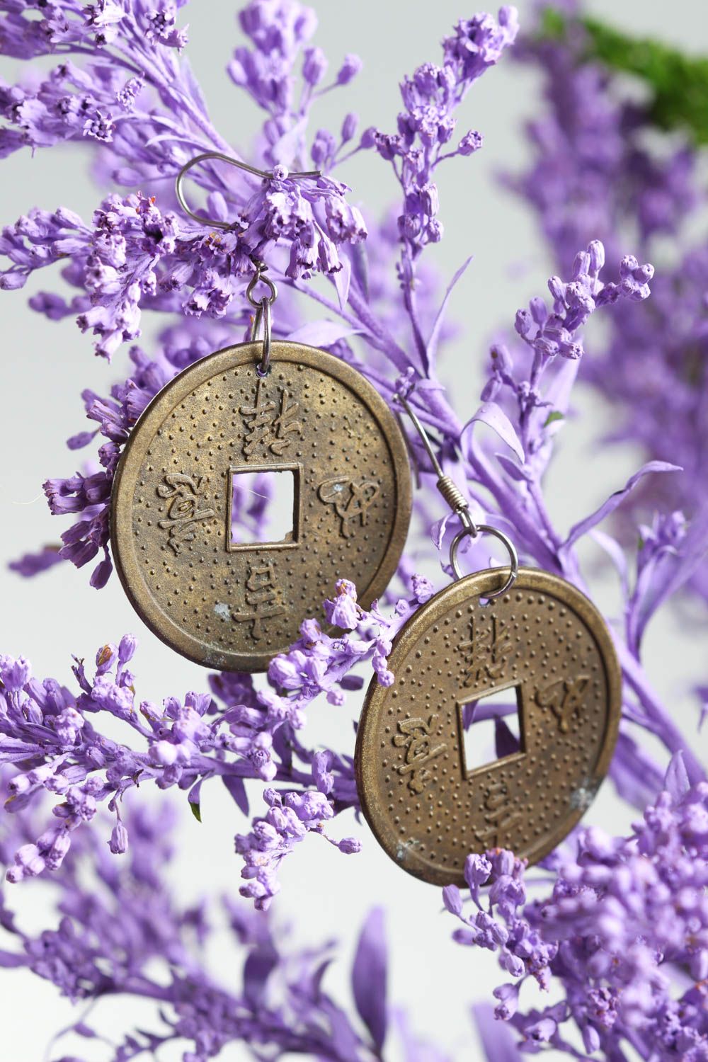Beautiful handmade metal earrings metal craft accessories for girls gift ideas photo 1