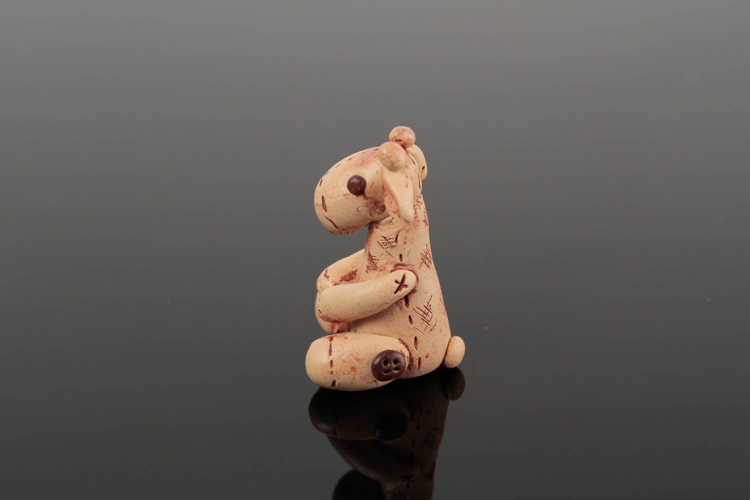 Фигурка из пластики ручной работы полимерная глина фигурка декор для дома Жираф фото 5