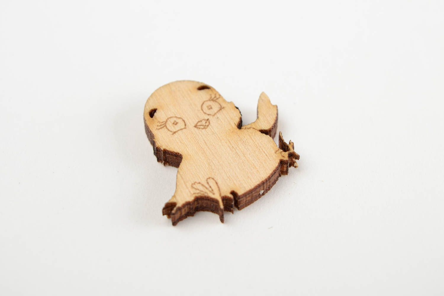 Handgemachte Miniatur Figur kleine Figur zum Bemalen Holz Rohling süßer Vogel foto 4