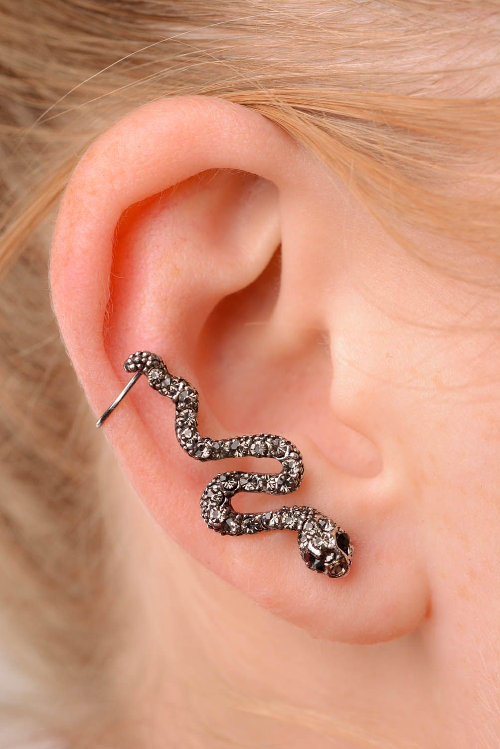 Cuff boucles d'oreilles originales faites main Serpent photo 2