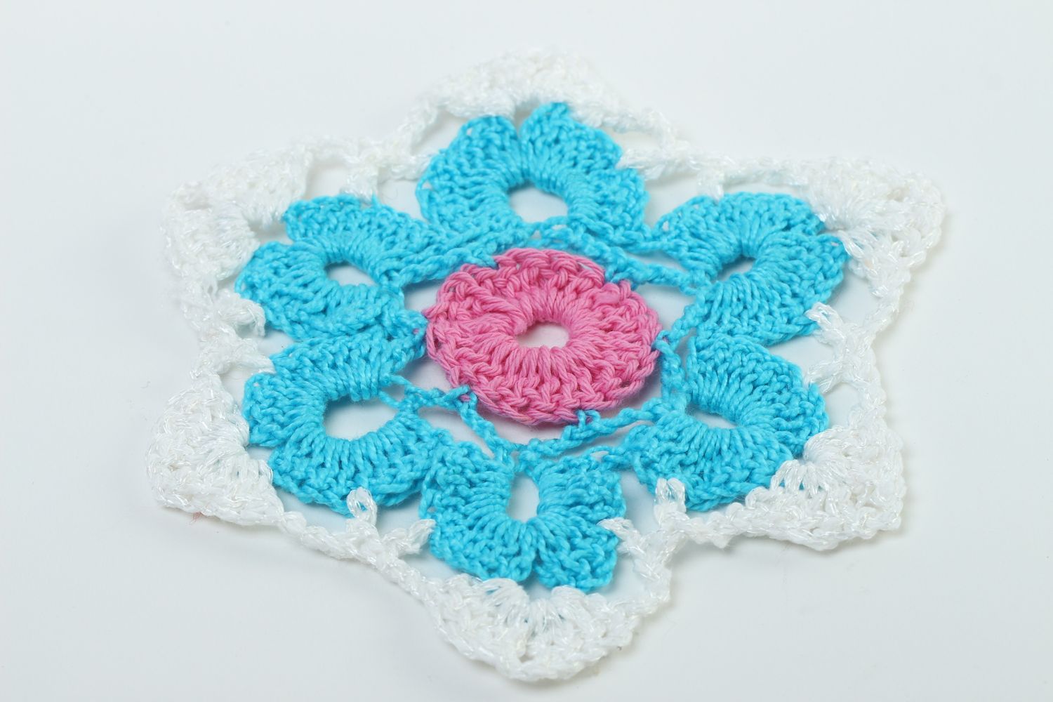 Handmade jewelry supplies crocheted flower hair accessories craft supplies photo 2
