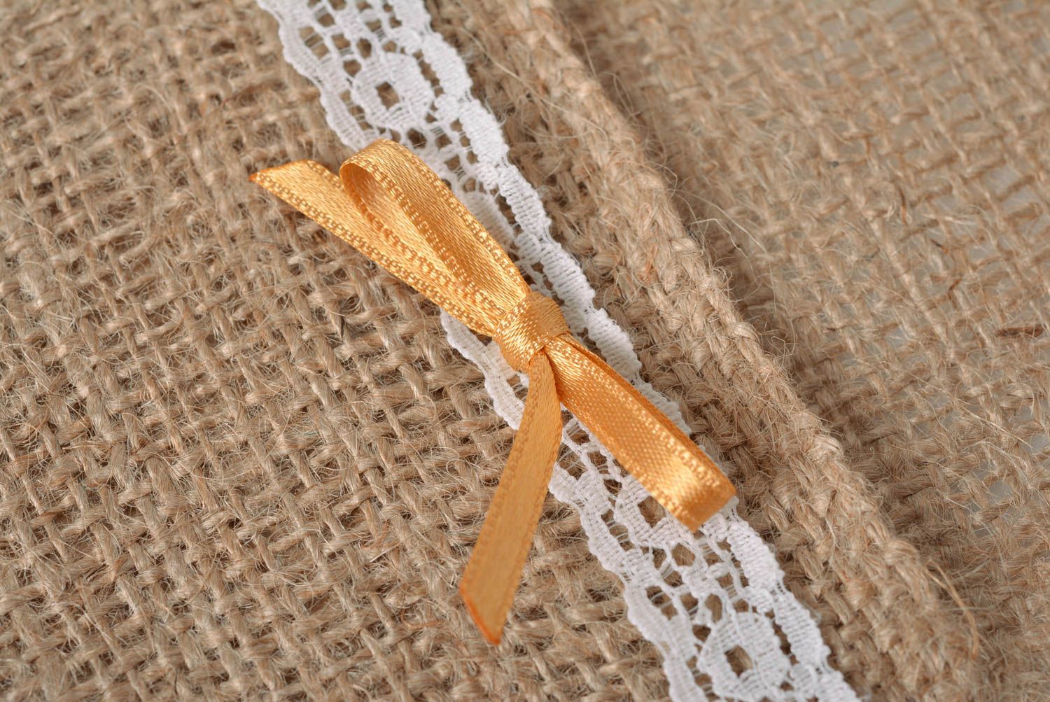 Case for cutlery made of burlap handmade beautiful kitchen decor photo 5