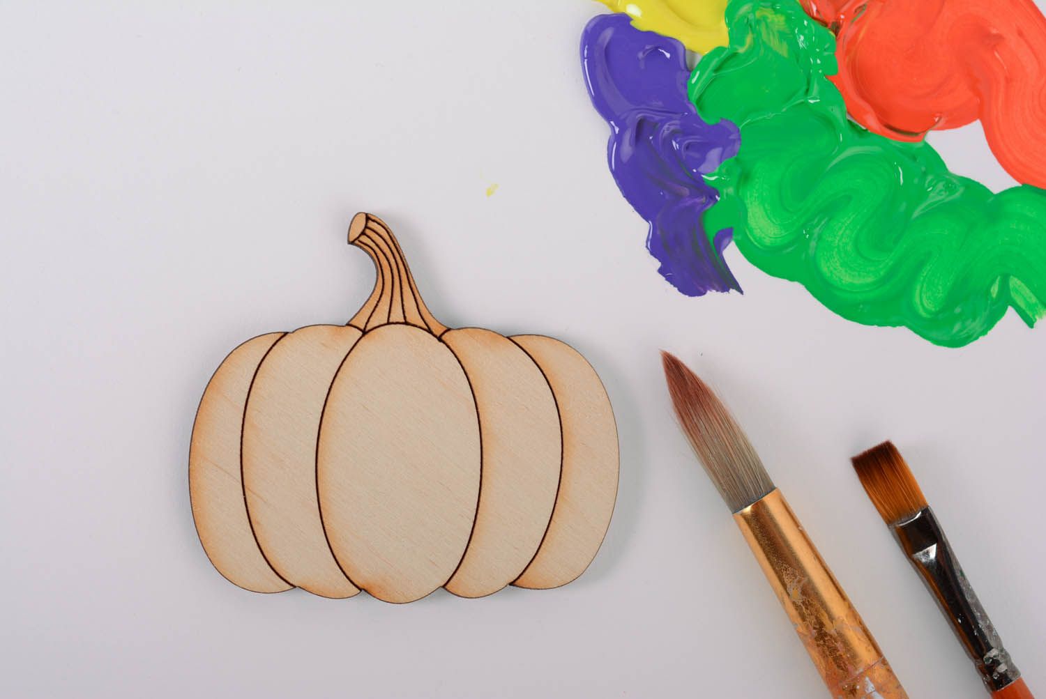 Forme en bois à peindre Halloween artisanale photo 1