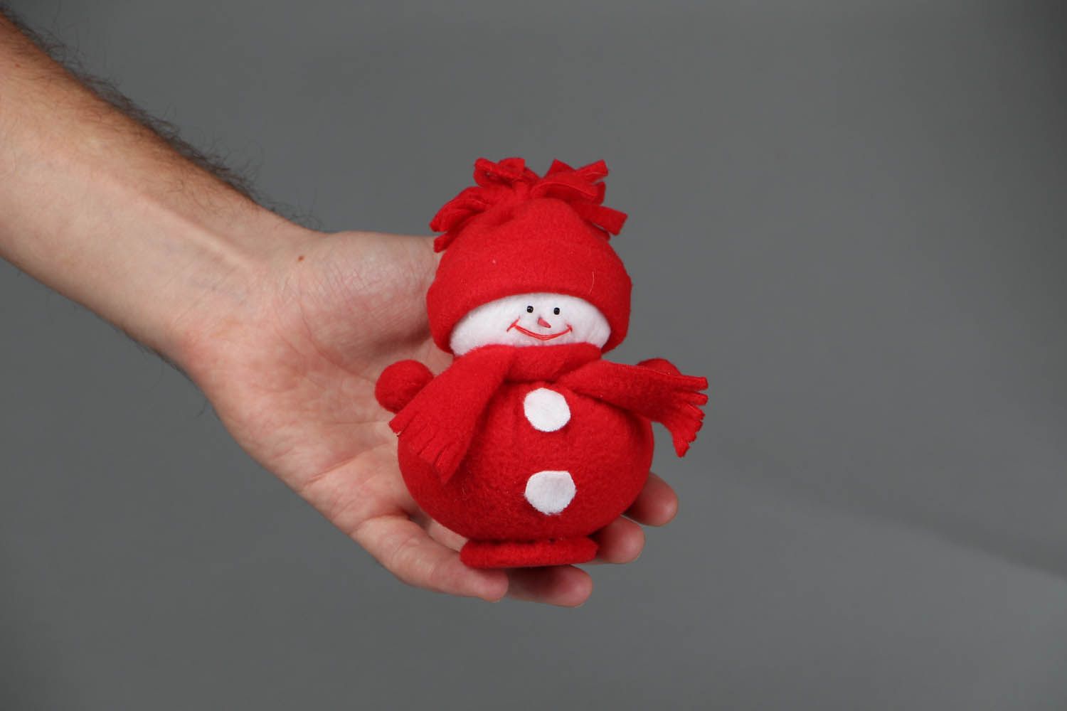 Boneco de neve vermelho brinquedo de Natal  foto 4