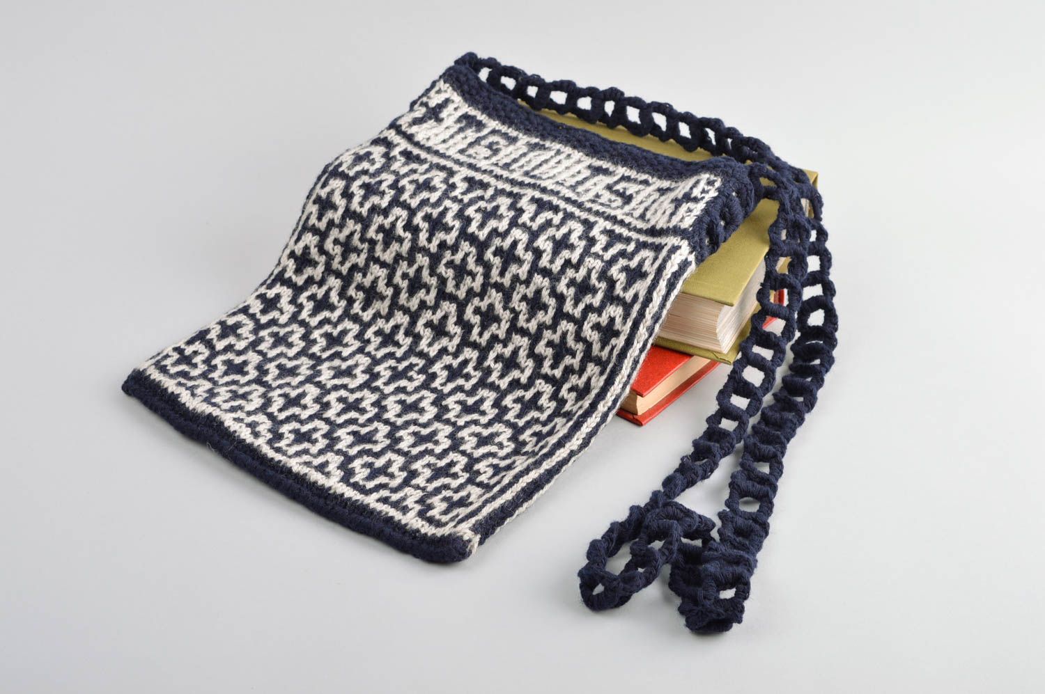 Bolso de tela artesanal tejido accesorio para mujer regalo original para amiga foto 1