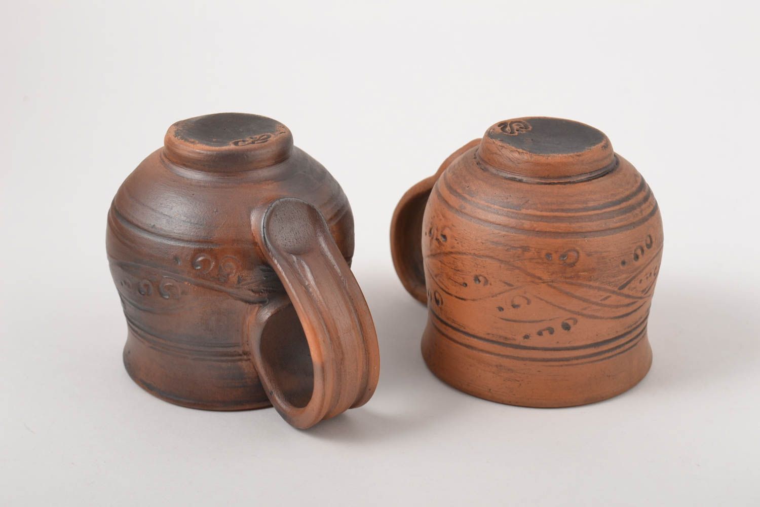 Глиняные чашки ручной работы керамическая посуда набор столовой посуды фото 5