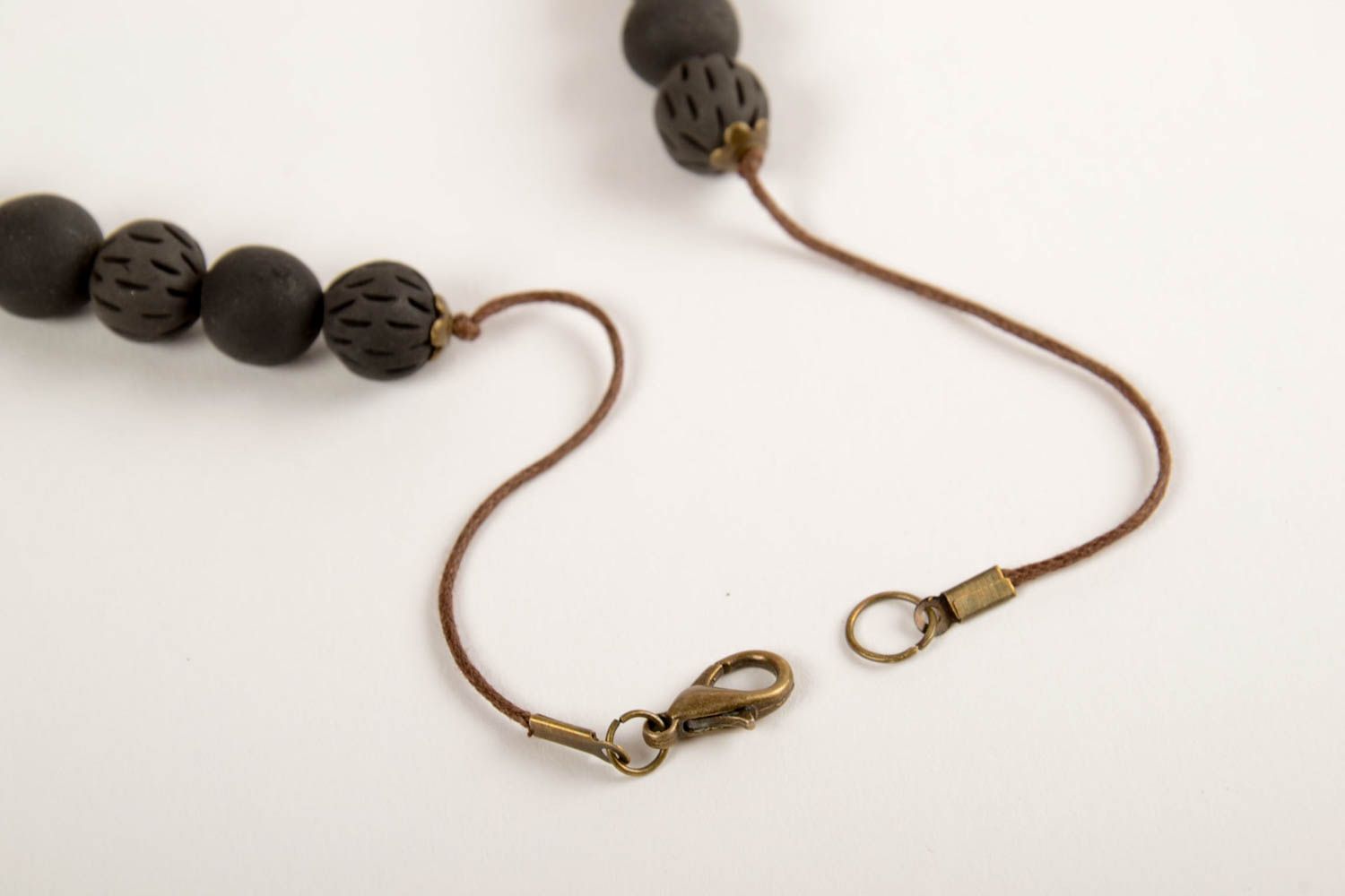 Ожерелье ручной работы колье из бусин бижутерия из керамики ожерелье из бусин фото 4