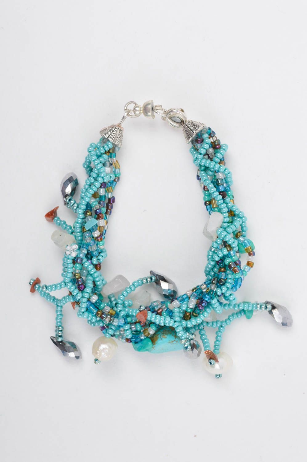Handmade seed beads bracelet designer bracelet woven bracelet beaded jewelry photo 2