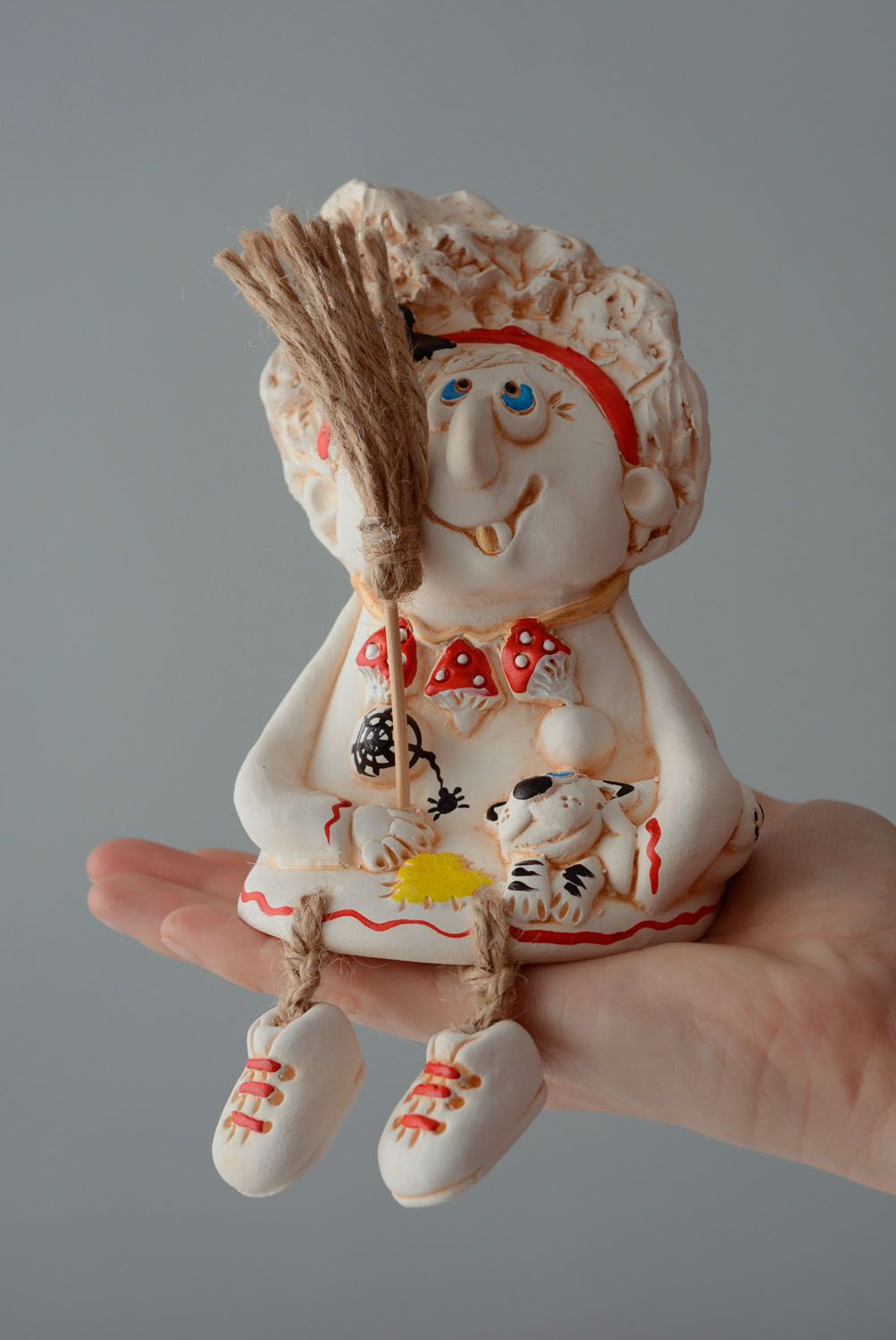 Ceramic figurine Baba Yaga photo 3