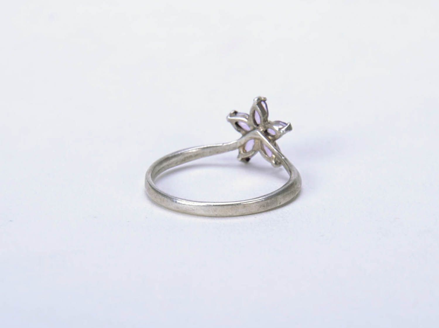 Anel de prata com flor jóias de mulher feitas à mão  foto 2