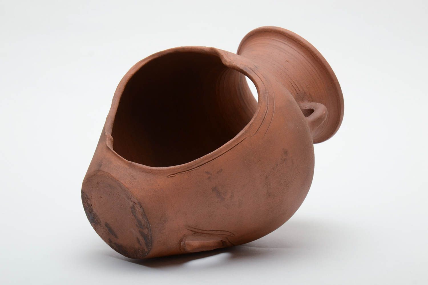 Vaso in ceramica fatto a mano vaso per fiori di argilla decorazione etnico foto 3