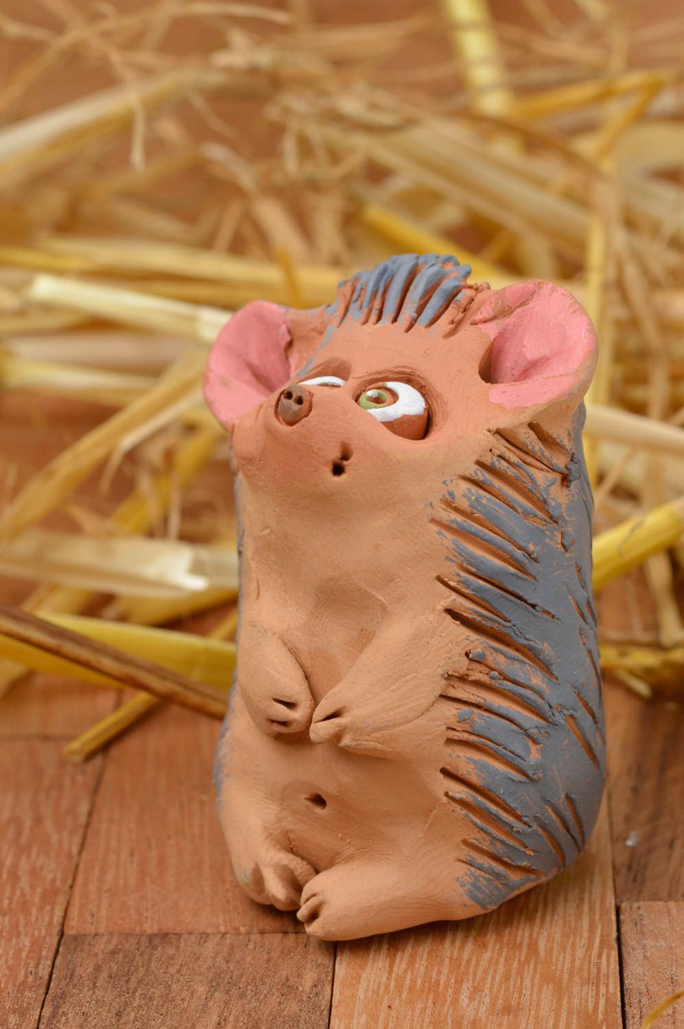 Figura de animal erizo hecha a mano elemento decorativo souvenir original foto 1