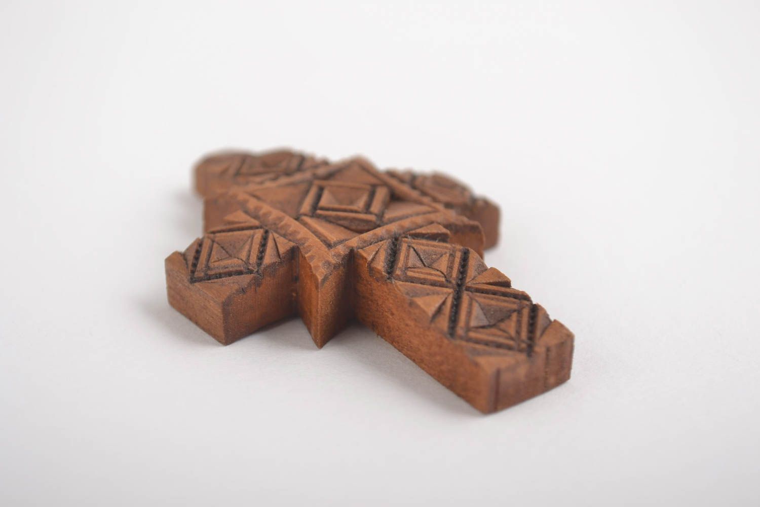 Cruz de madera hecha a mano bisutería original regalo personalizado foto 4