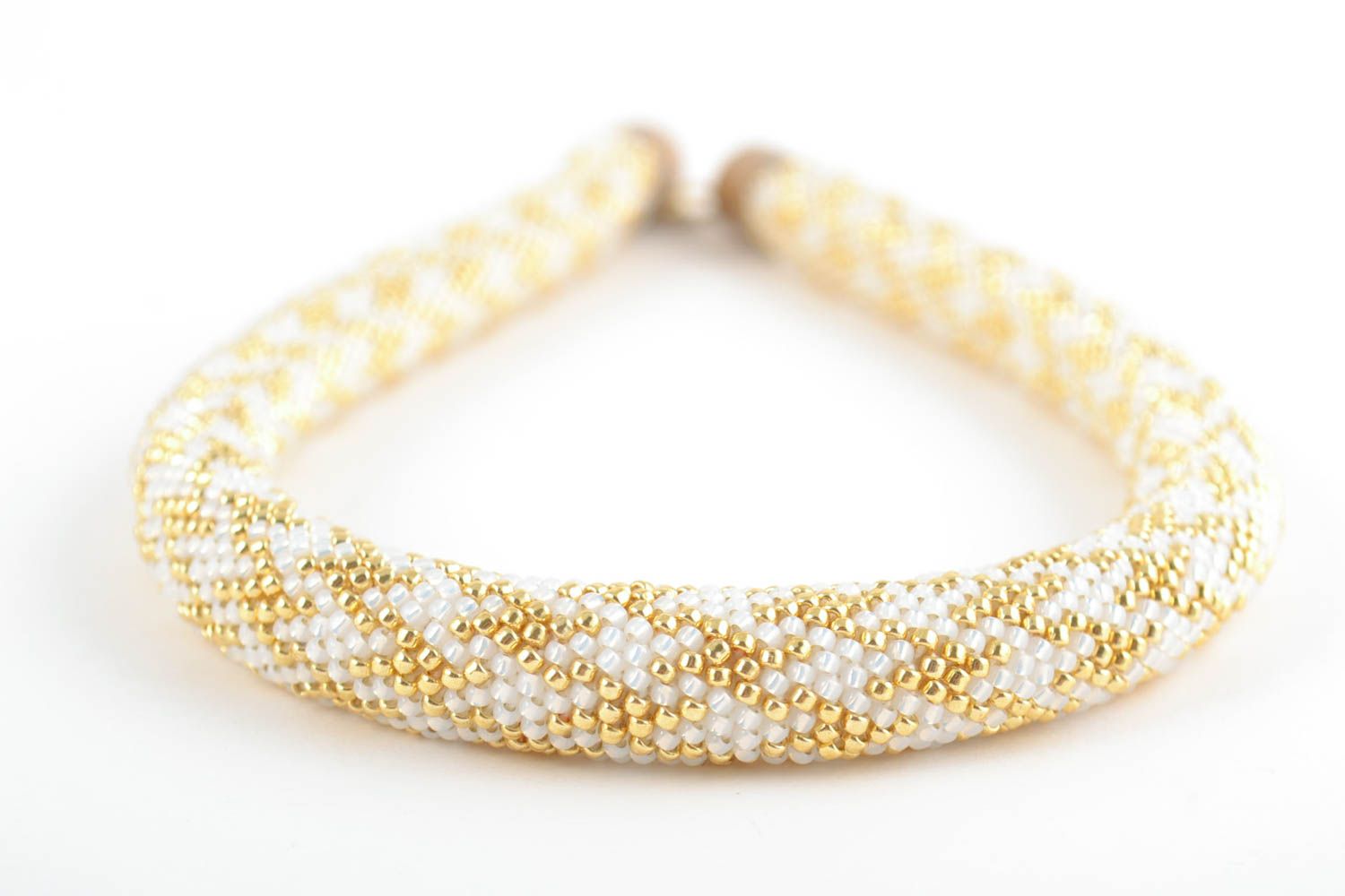 Joli collier en perles de rocaille japonaises fait main festif accessoire femme photo 5