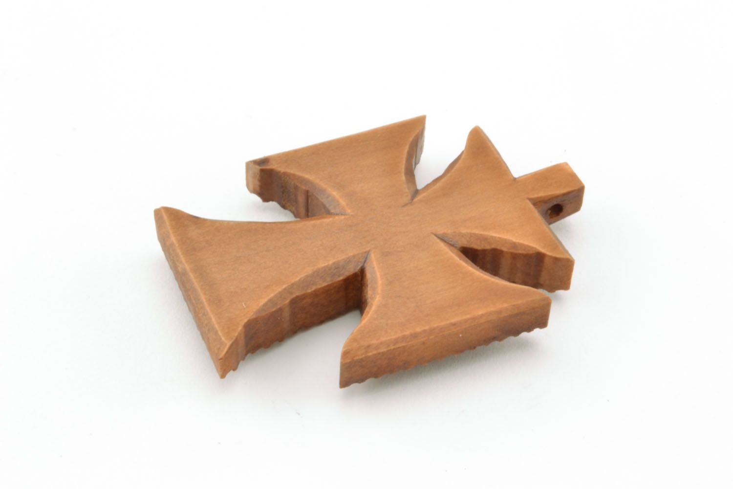 Croce di legno fatta a mano crocetta intagliata in legno design originale
 foto 4