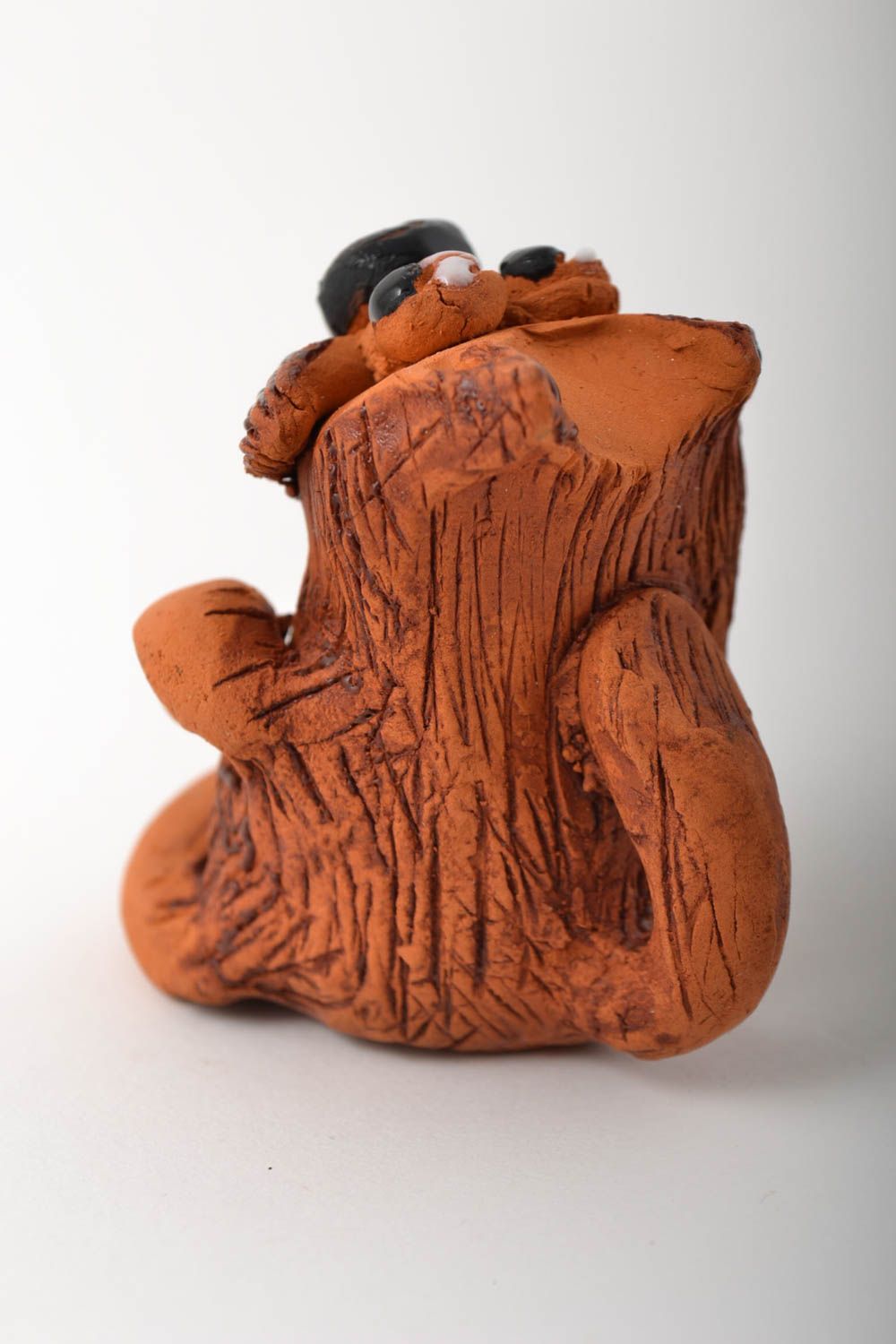 Figurina di animaletto fatta a mano in ceramica souvenir statuina di gatto foto 4