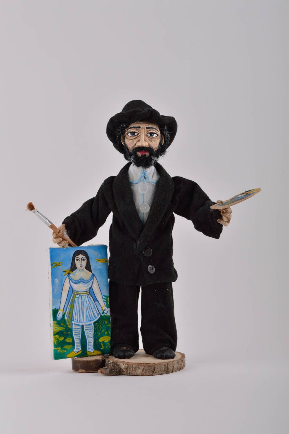 Авторская кукла ручной работы кукла для интерьера кукла из глины художник фото 2