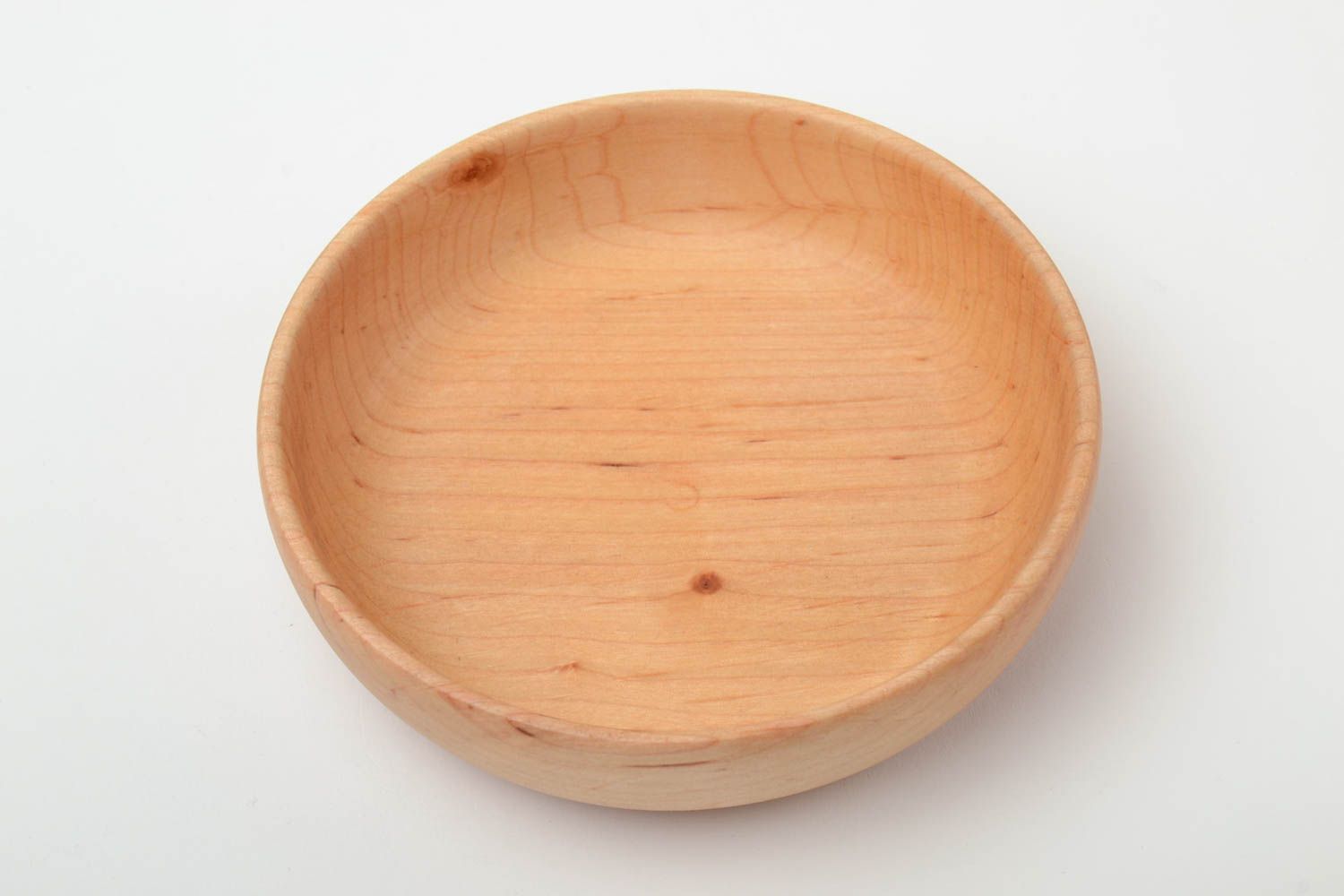Handmade decorative bowl 150 ml made of alder wood impregnated with linseed oil photo 2