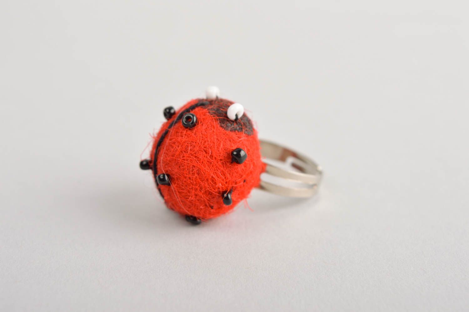 Homemade jewelry designer seal ring wool felting fashion accessories big ring photo 2