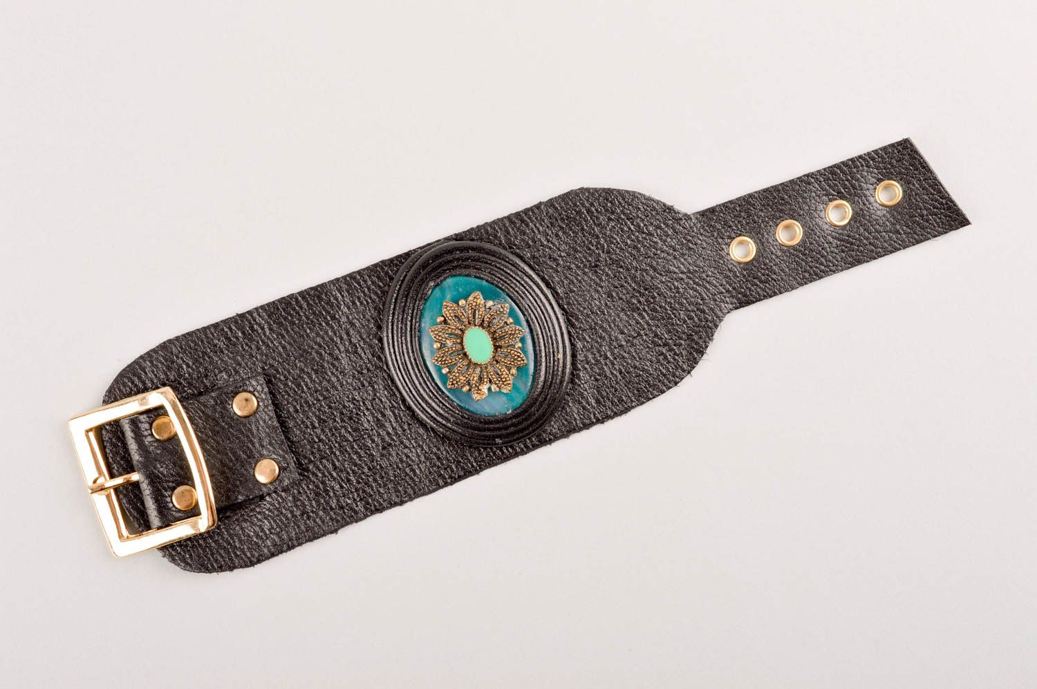 Handmade Damen Armband Ethno Schmuck Designer Accessoire mit Stein schön grell foto 2