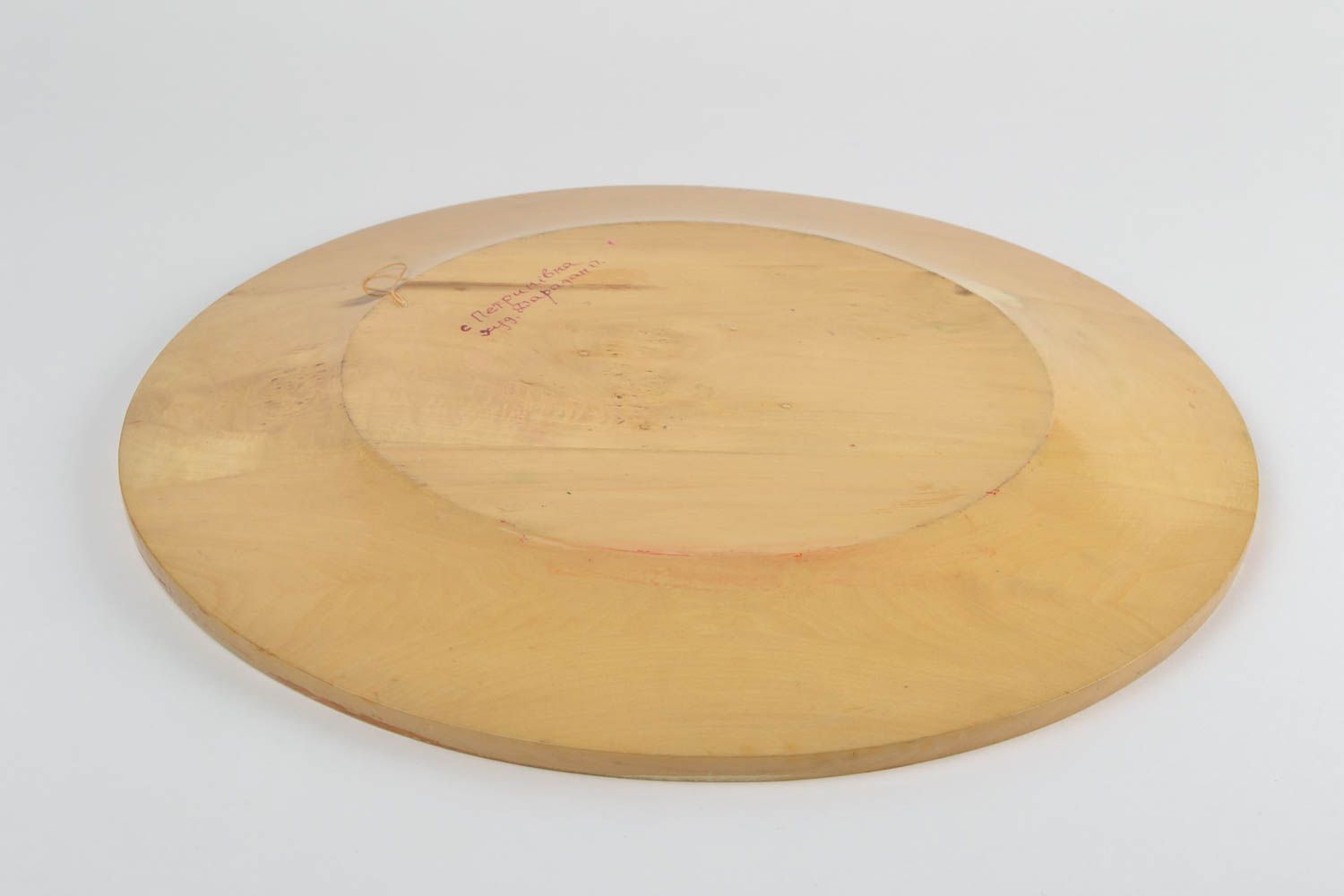 Декоративная тарелка на стену деревянная круглая расписная ручной работы  фото 10