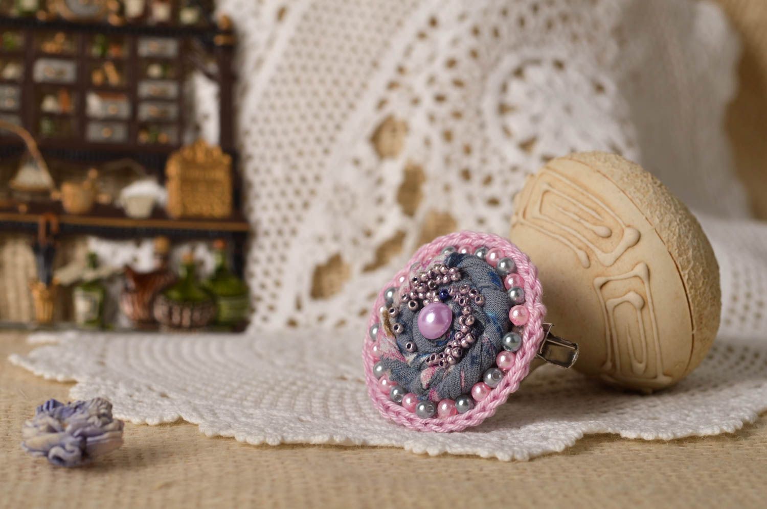 Stylish handmade hair clip flower brooch jewelry costume jewelry designs photo 1