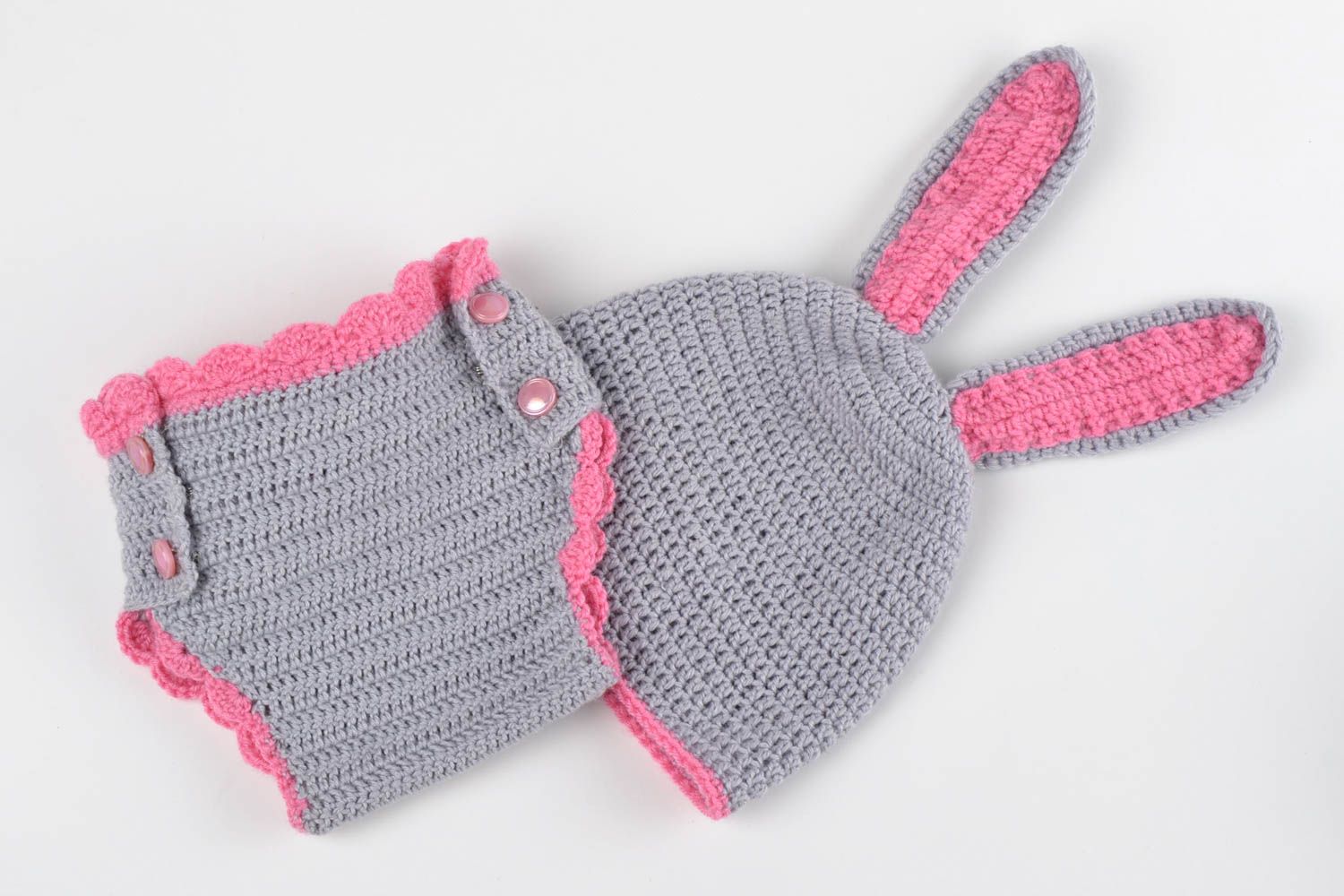 Crocheted children hat crochet panties children baby headwear gift for baby photo 1