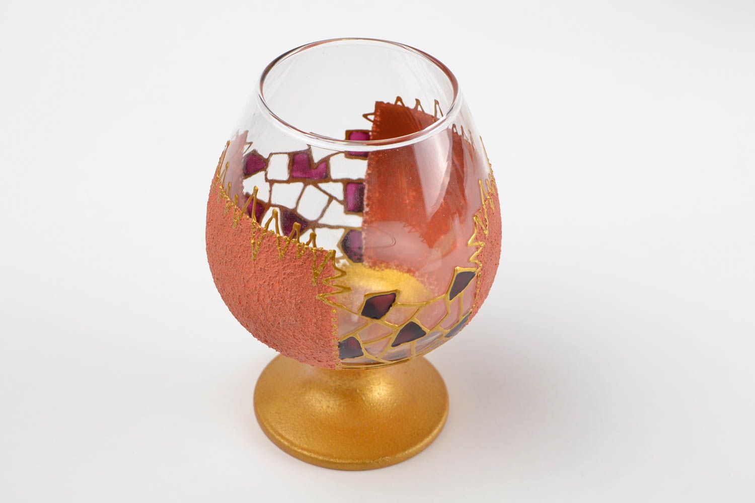 Copa de coñac hecha a mano con ornamentos utensilio de cocina regalo original foto 3