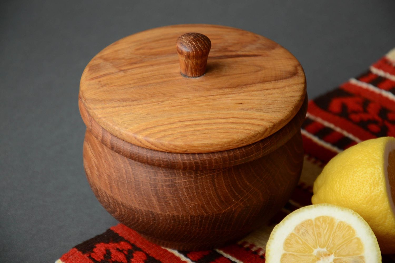 Pentola in legno per miele fatta a mano stoviglie in legno utensili domestici foto 1