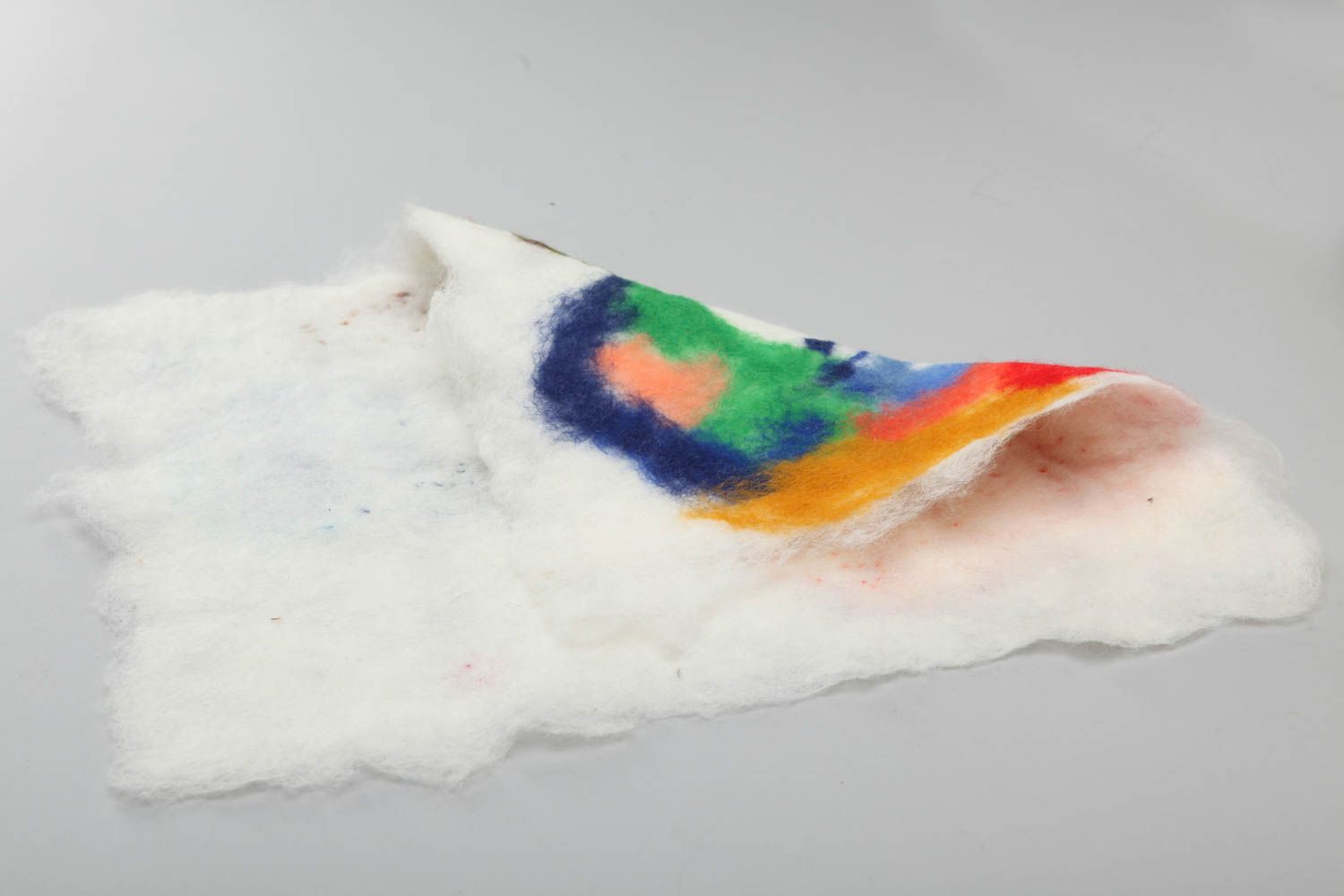 Tableau en laine feutrée avec femme fait main multicolore original sans cadre photo 4
